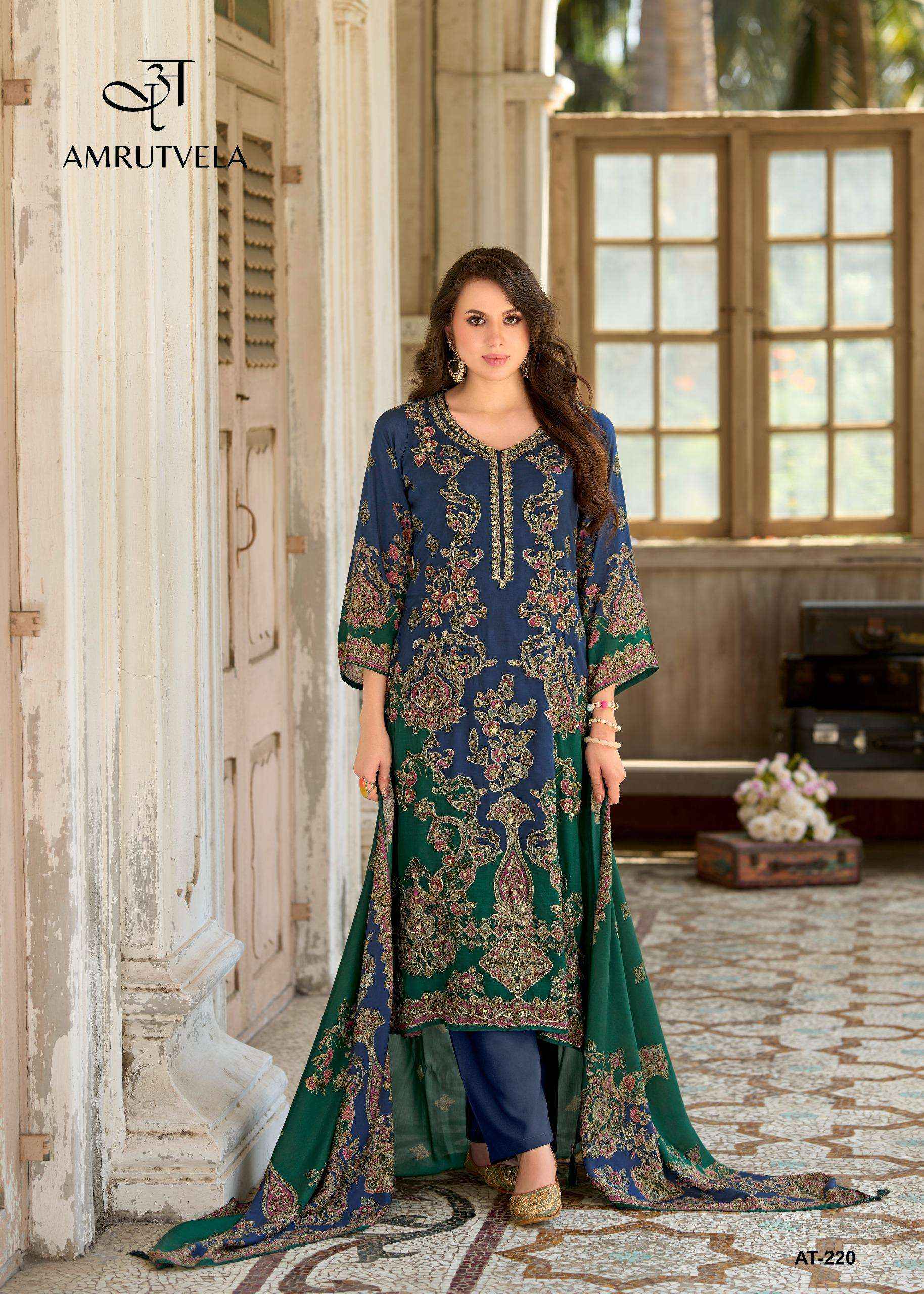 Amrutvela At 220 Abcd Latest Muslin Dress Material Pakistani Suits 4 Pcs set