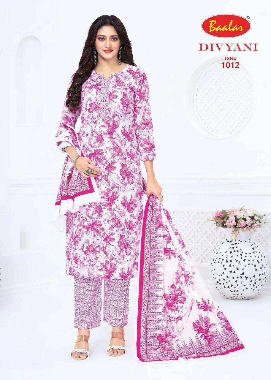 Baalar Divyani Vol 1 Pure Cotton Dress Material 12 Pcs Catalog