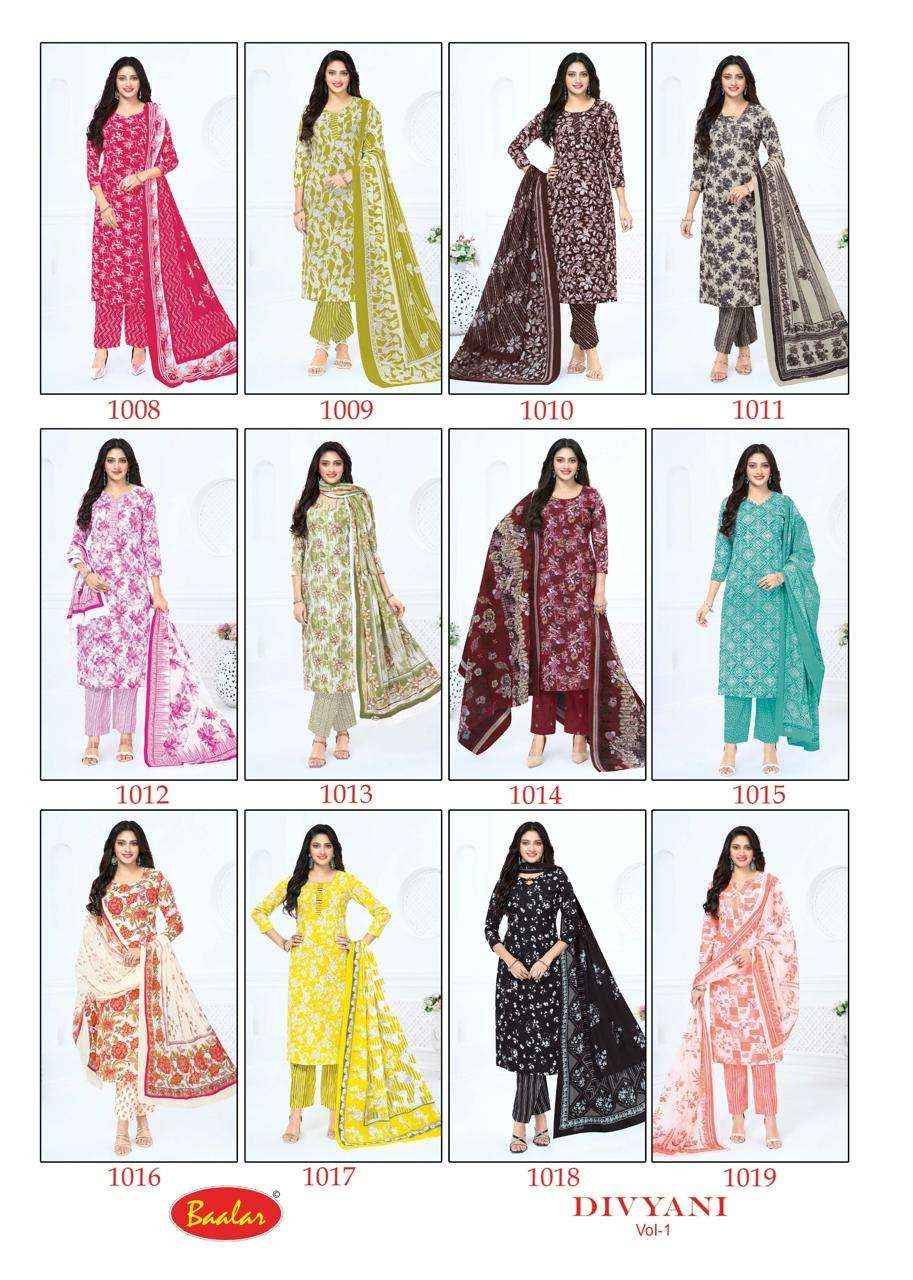 Baalar Divyani Vol 1 Pure Cotton Dress Material 12 Pcs Catalog