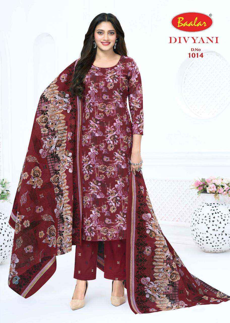 Baalar Divyani Vol 1 Pure Cotton Dress Material 12 Pcs Catalog