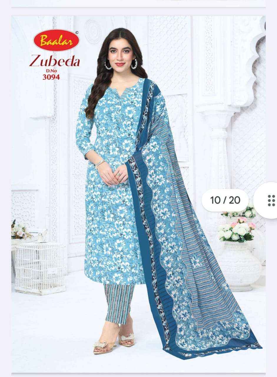 Baalar Zubeda Vol 30 Pure Cotton Dress Material 15 Pcs Catalogue