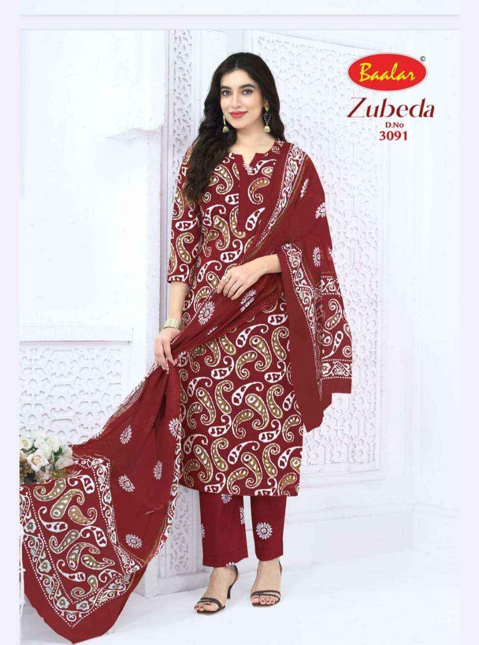 Baalar Zubeda Vol 30 Pure Cotton Dress Material 15 Pcs Catalogue