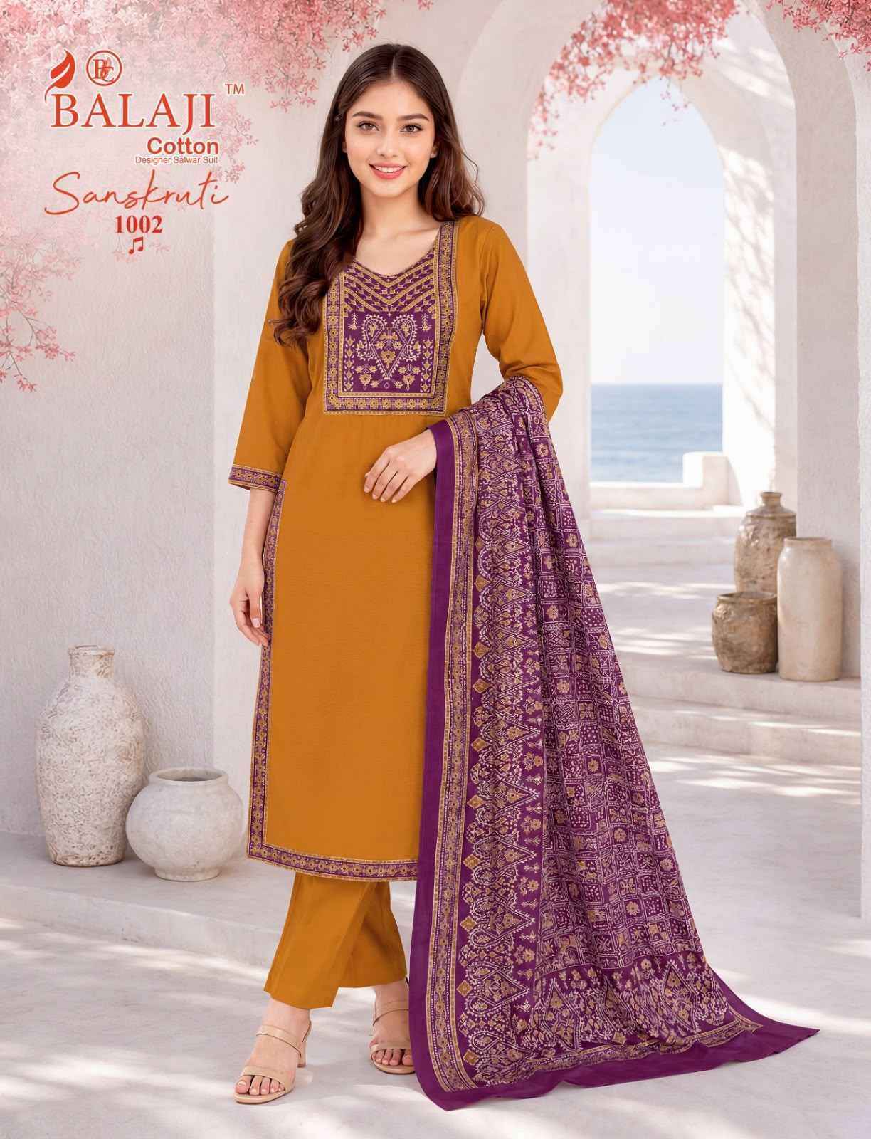 Balaji Sanskruti Vol 1 Readymade Cotton Suits 10 pcs Catalog