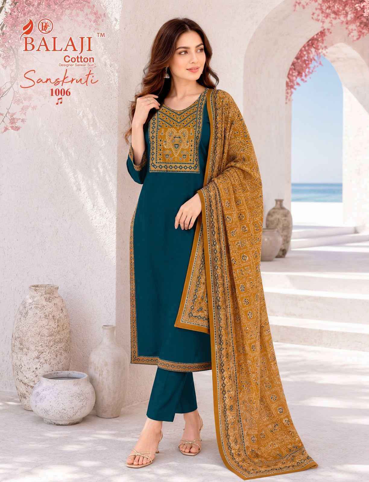 Balaji Sanskruti Vol 1 Readymade Cotton Suits 10 pcs Catalog