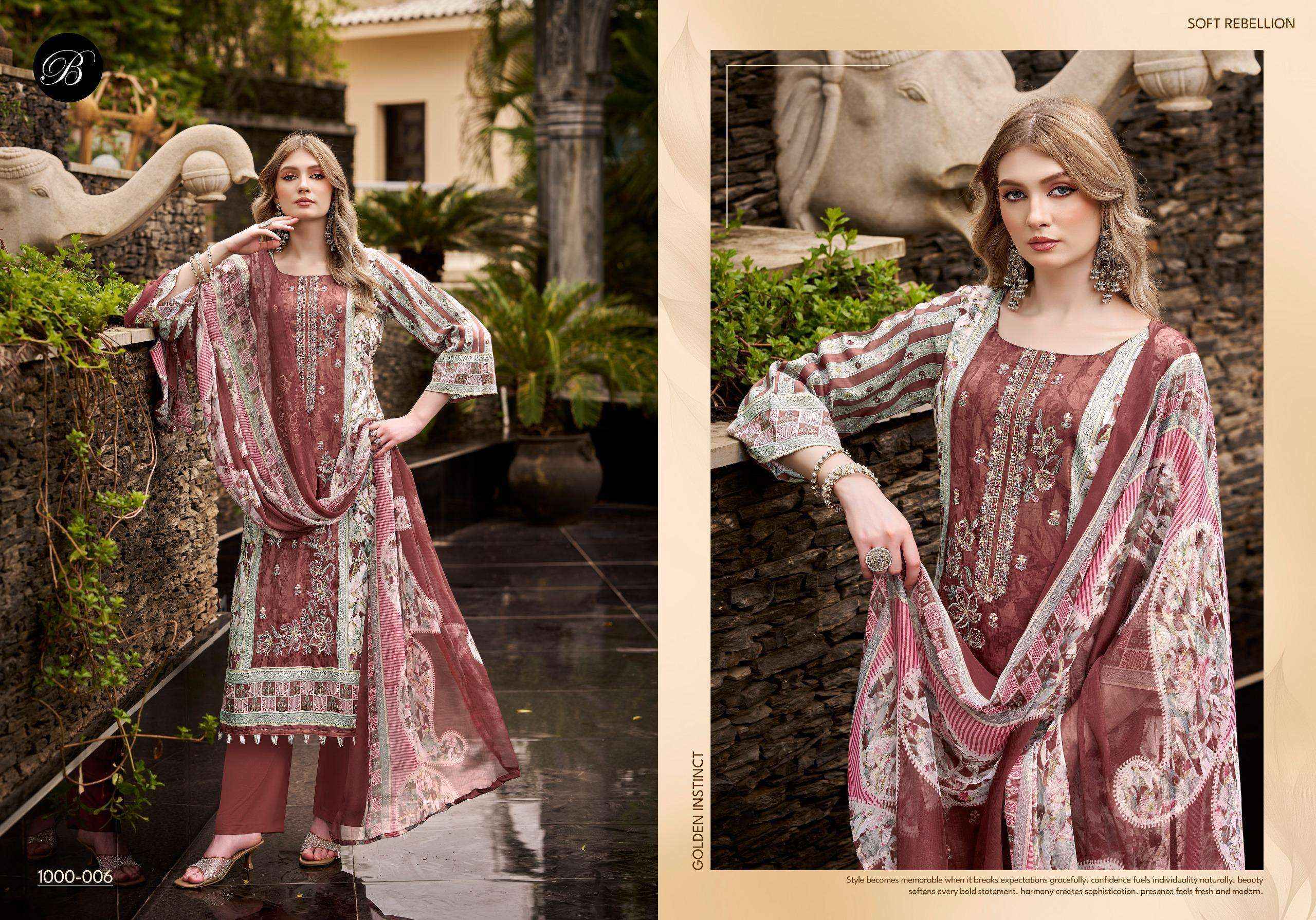 Belliza Designer Feroza Jam Cotton Dress Material | Direct From Surat Factory ( 8 Pcs Set )