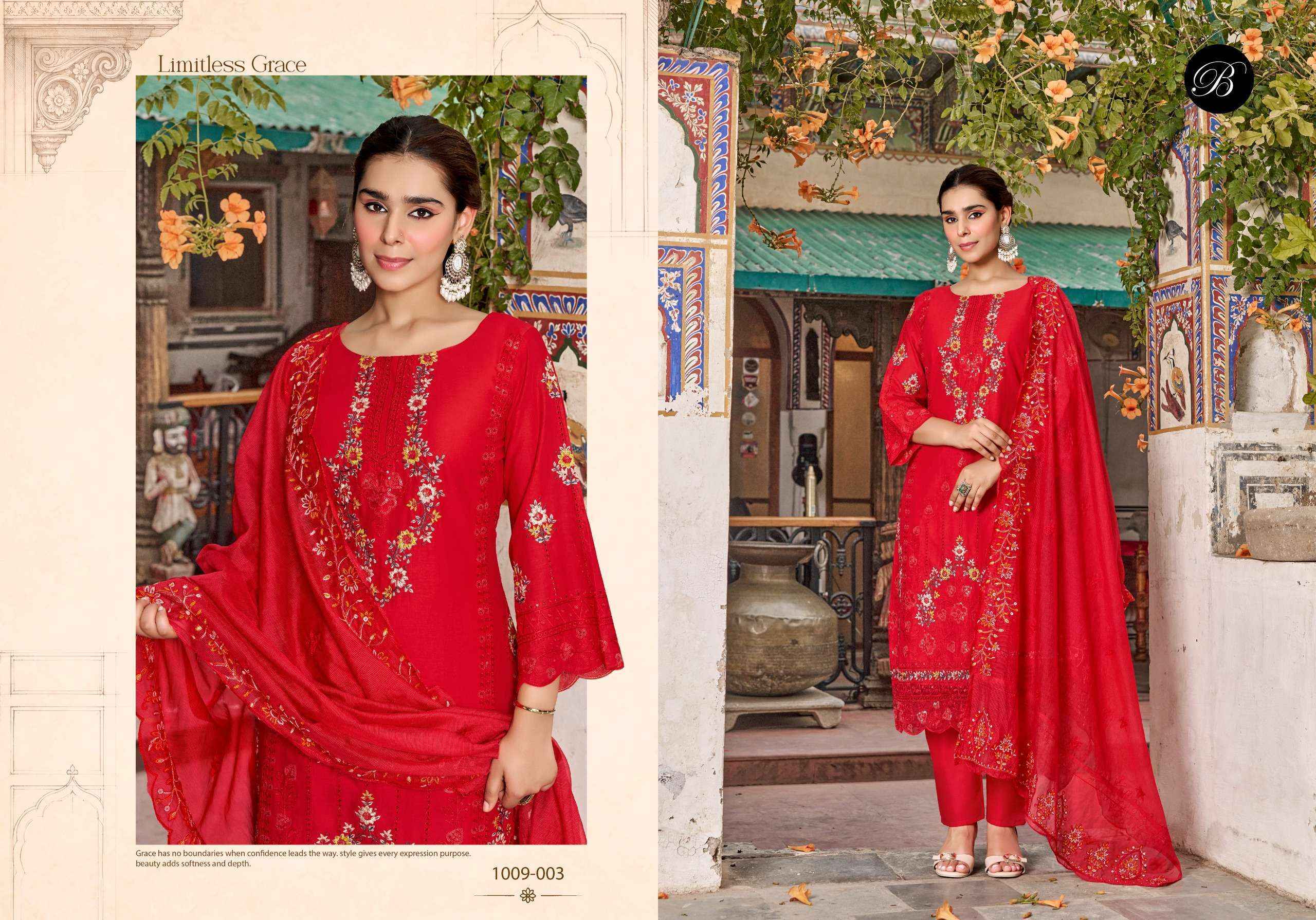 BELLIZA KHWAISH VOL 2 LAWN COTTON DRESS MATERIAL 6 PCS CATALOG