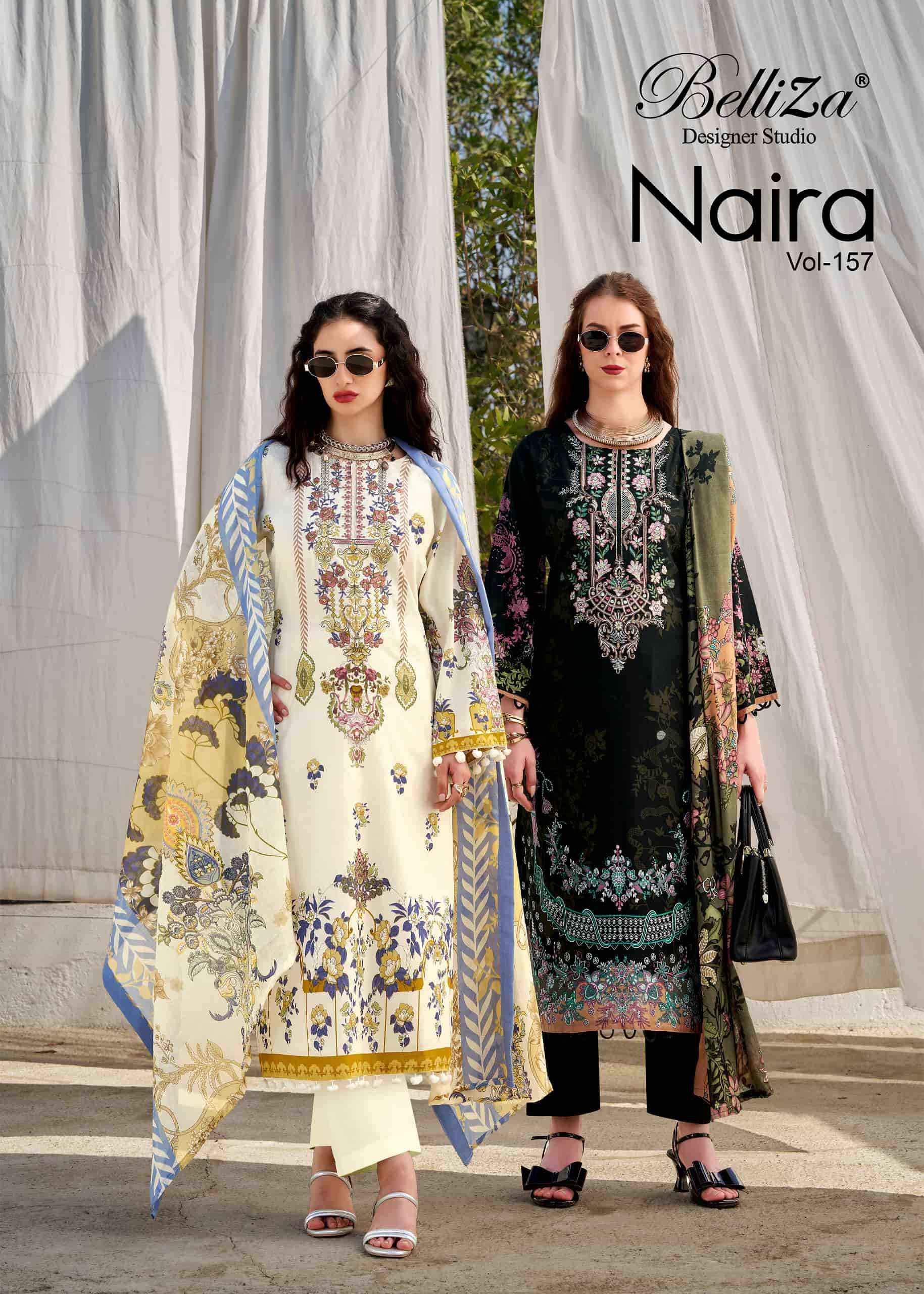Belliza Naira Vol 157 Pure Cotton Premium Dress Material 8 Pcs Catalog 