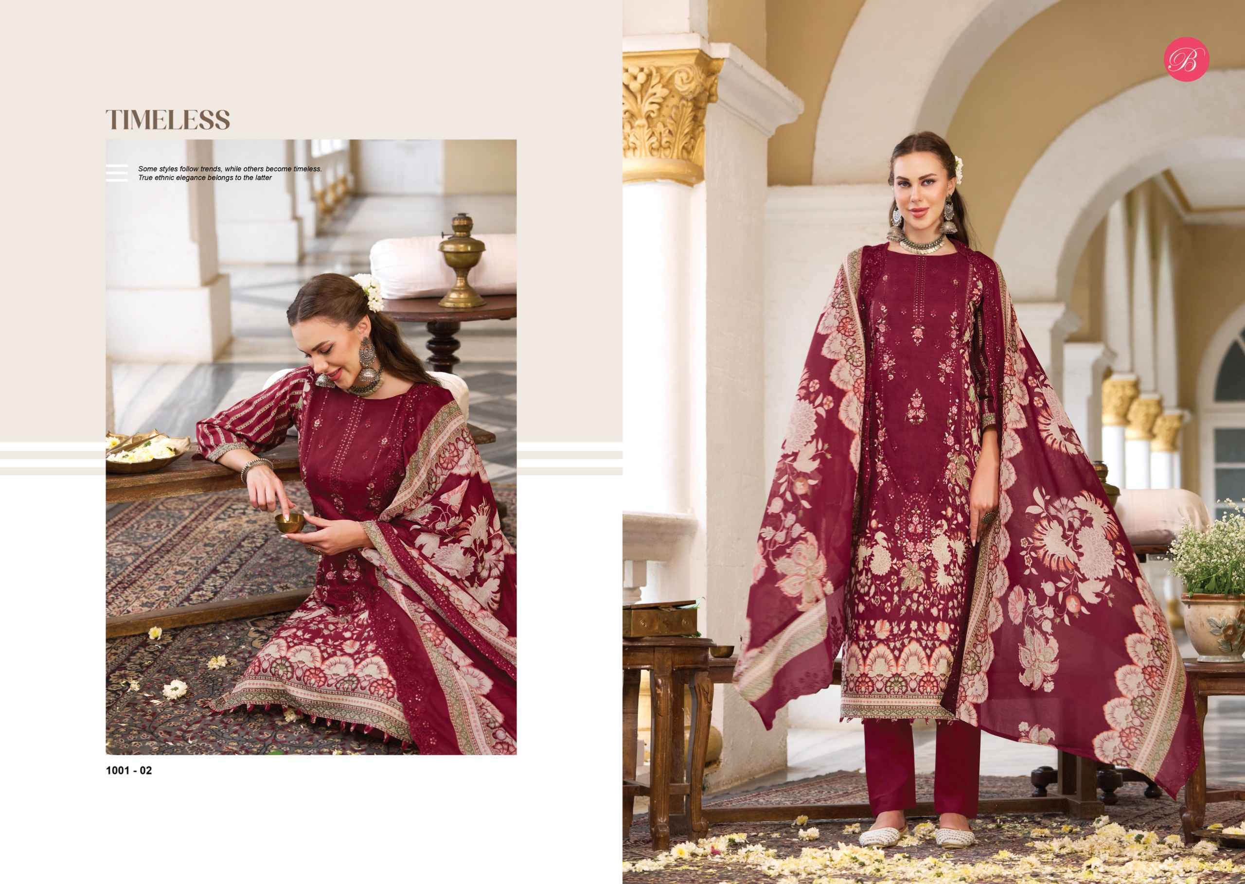 Belliza Noor E Ishq Cotton Dress Material | Real Manufacturer Wholesale Price ( 6 pcs Set )