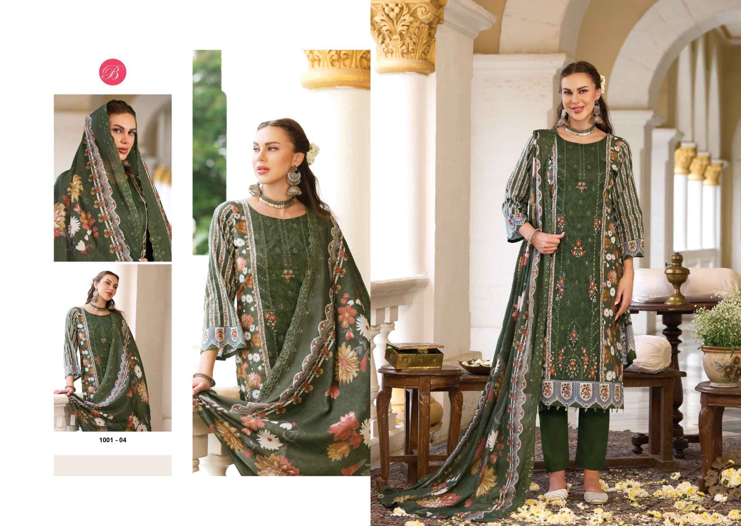 Belliza Noor E Ishq Cotton Dress Material | Real Manufacturer Wholesale Price ( 6 pcs Set )