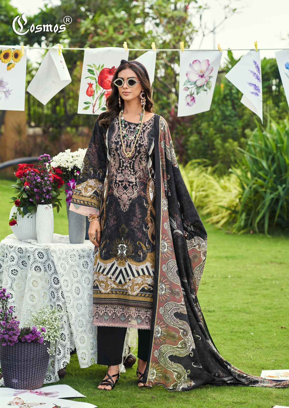 Cosmos Jazmin Vol 4 Lawn Dress Material | B2B Clothing Website ( 6 Pcs Catalogue )