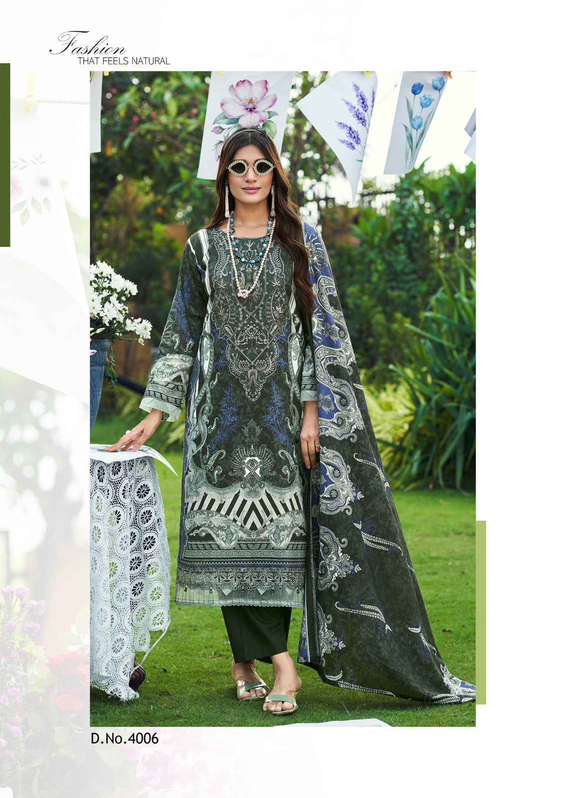 Cosmos Jazmin Vol 4 Lawn Dress Material | B2B Clothing Website ( 6 Pcs Catalogue )