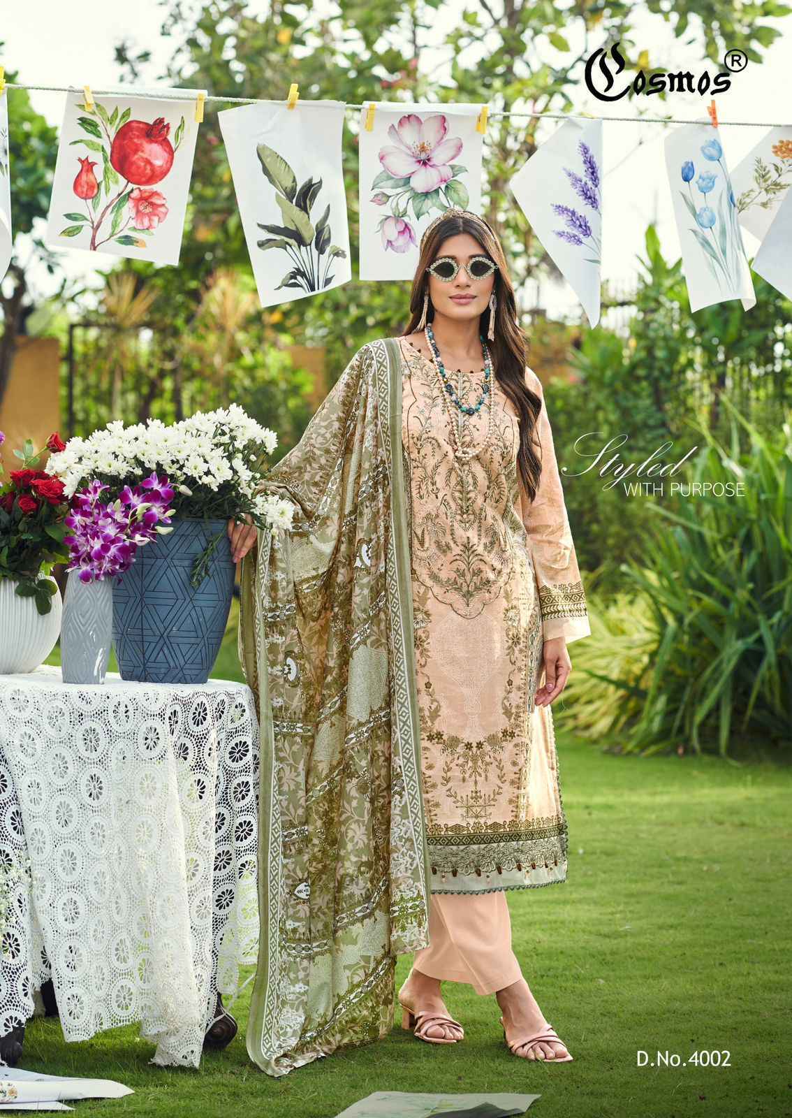 Cosmos Jazmin Vol 4 Lawn Dress Material | B2B Clothing Website ( 6 Pcs Catalogue )