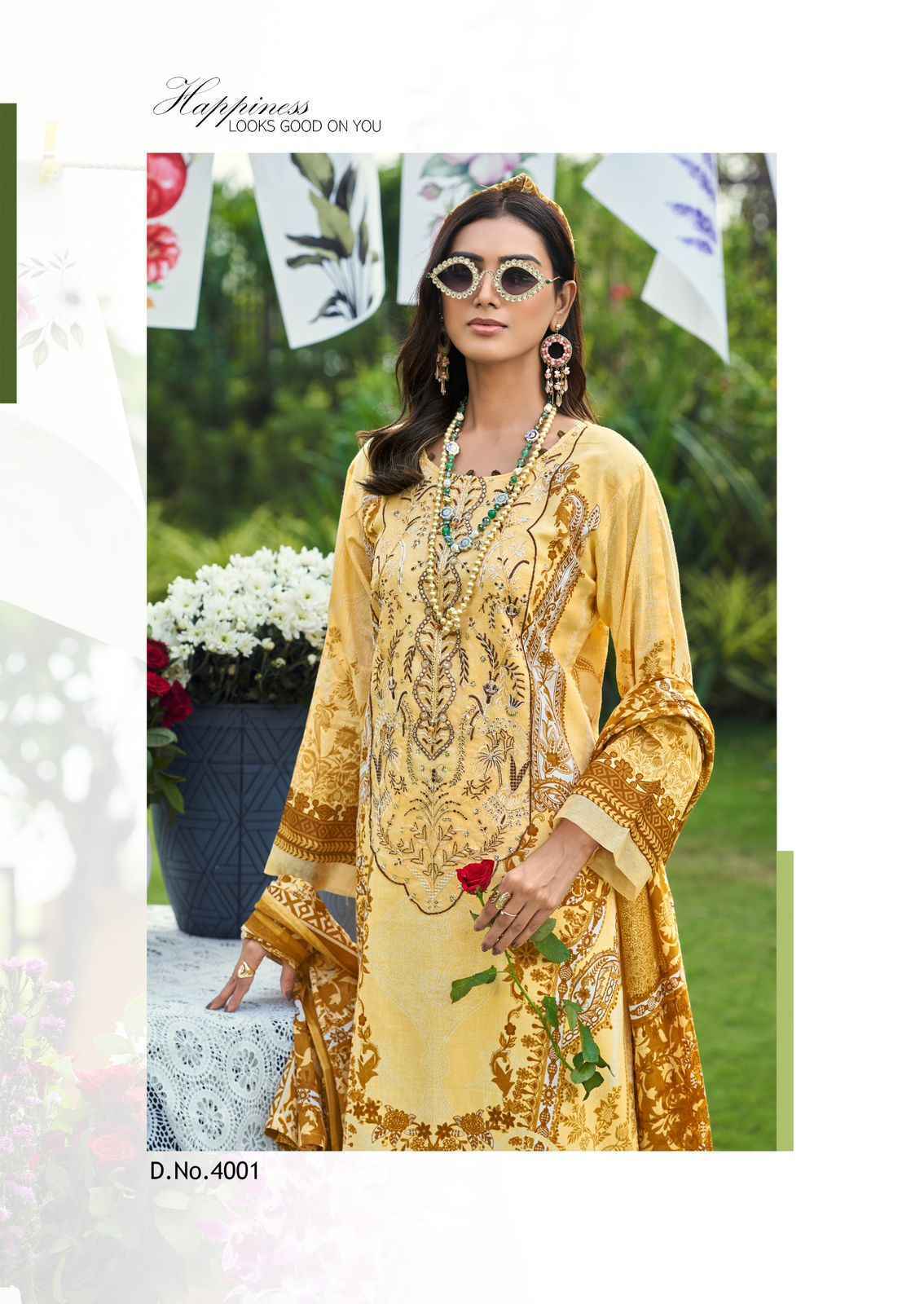 Cosmos Jazmin Vol 4 Lawn Dress Material | B2B Clothing Website ( 6 Pcs Catalogue )