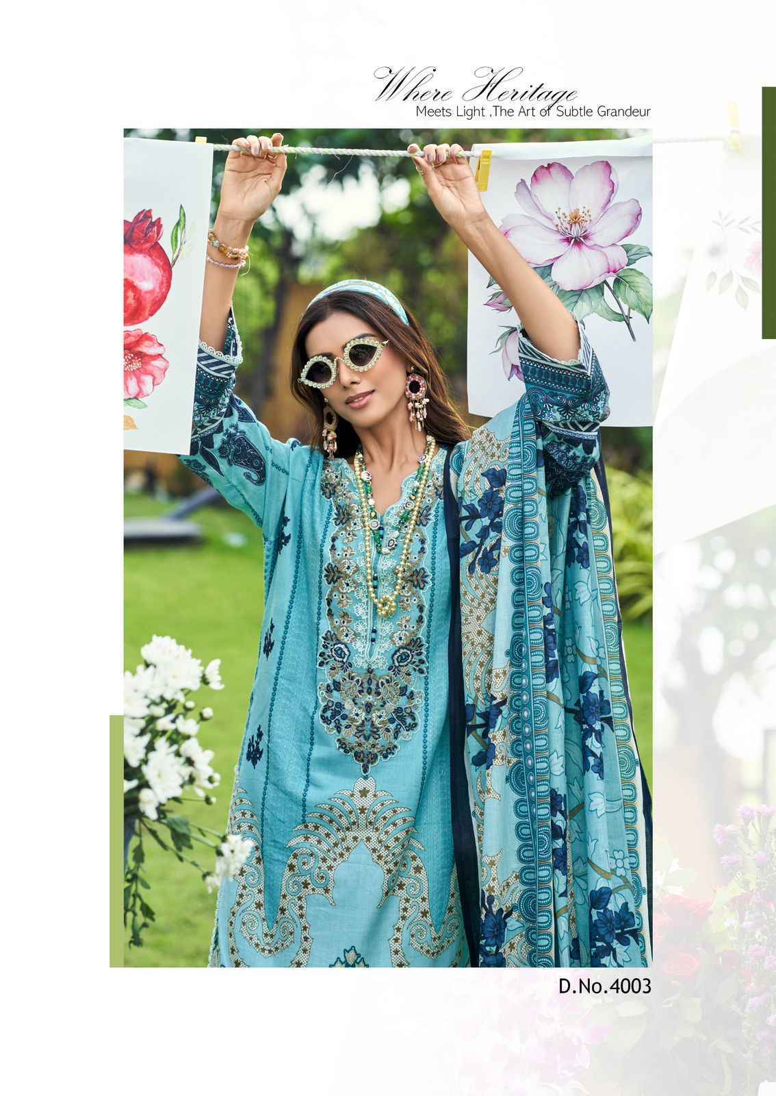 Cosmos Jazmin Vol 4 Lawn Dress Material | B2B Clothing Website ( 6 Pcs Catalogue )