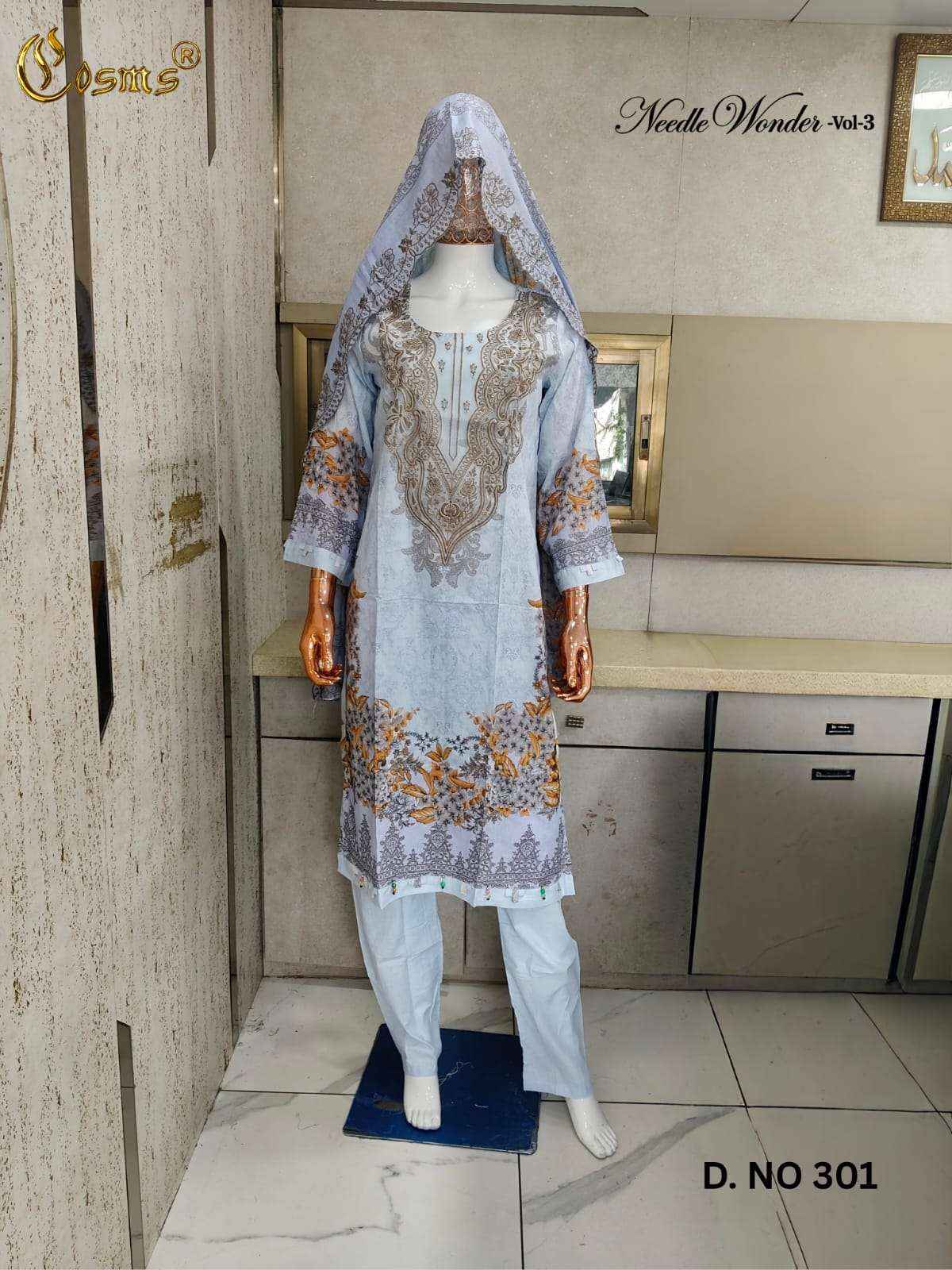 Cosmos Needle Wonder Vol 3 Pakistani Cotton Readymade Suits 8pcs Catalogue