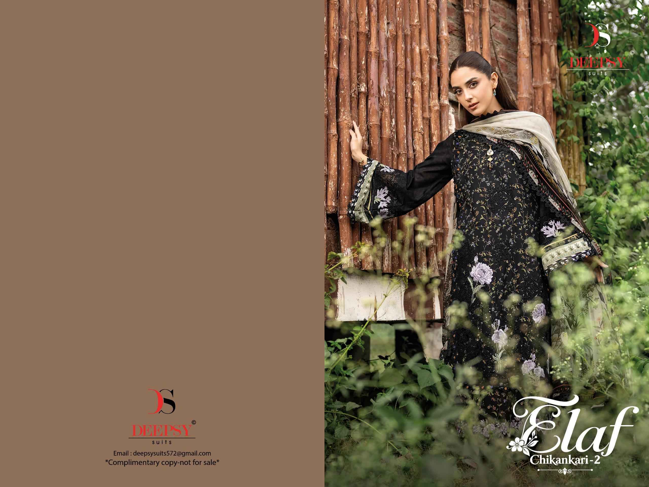 Deepsy Elaf Chikankari Vol 2 Cotton Dress Material _ Wholesale Factory Rate ( 8 Pcs Catalog )