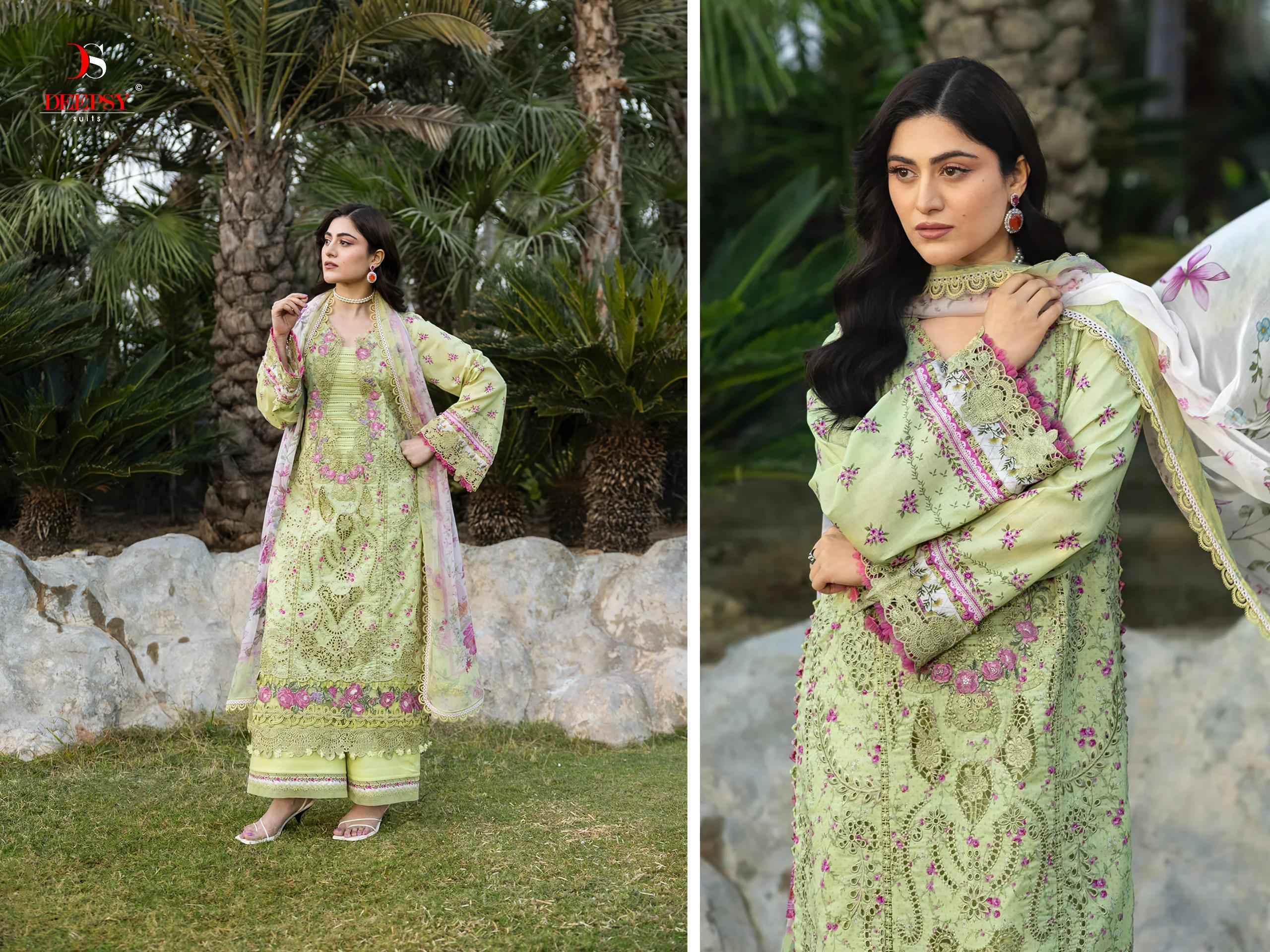 Deepsy Elaf Chikankari Vol 2 Cotton Dress Material _ Wholesale Factory Rate ( 8 Pcs Catalog )