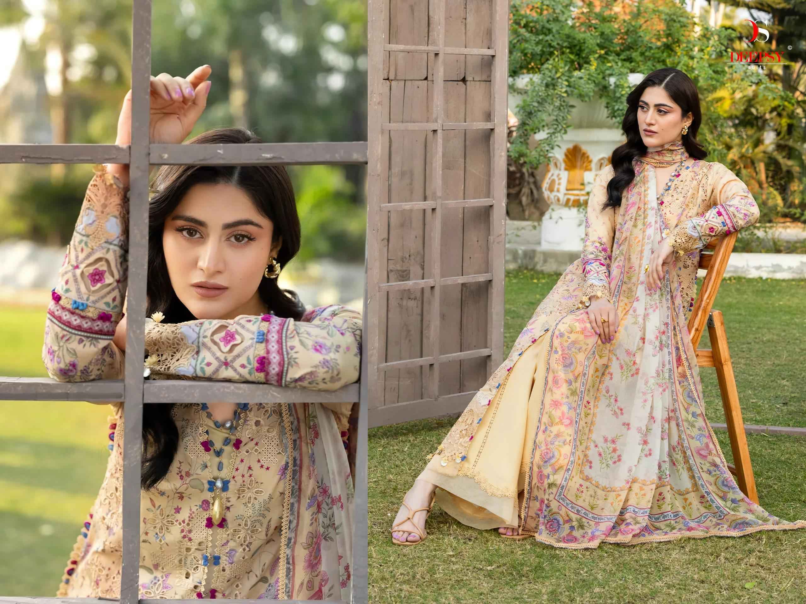 Deepsy Elaf Chikankari Vol 2 Cotton Dress Material _ Wholesale Factory Rate ( 8 Pcs Catalog )