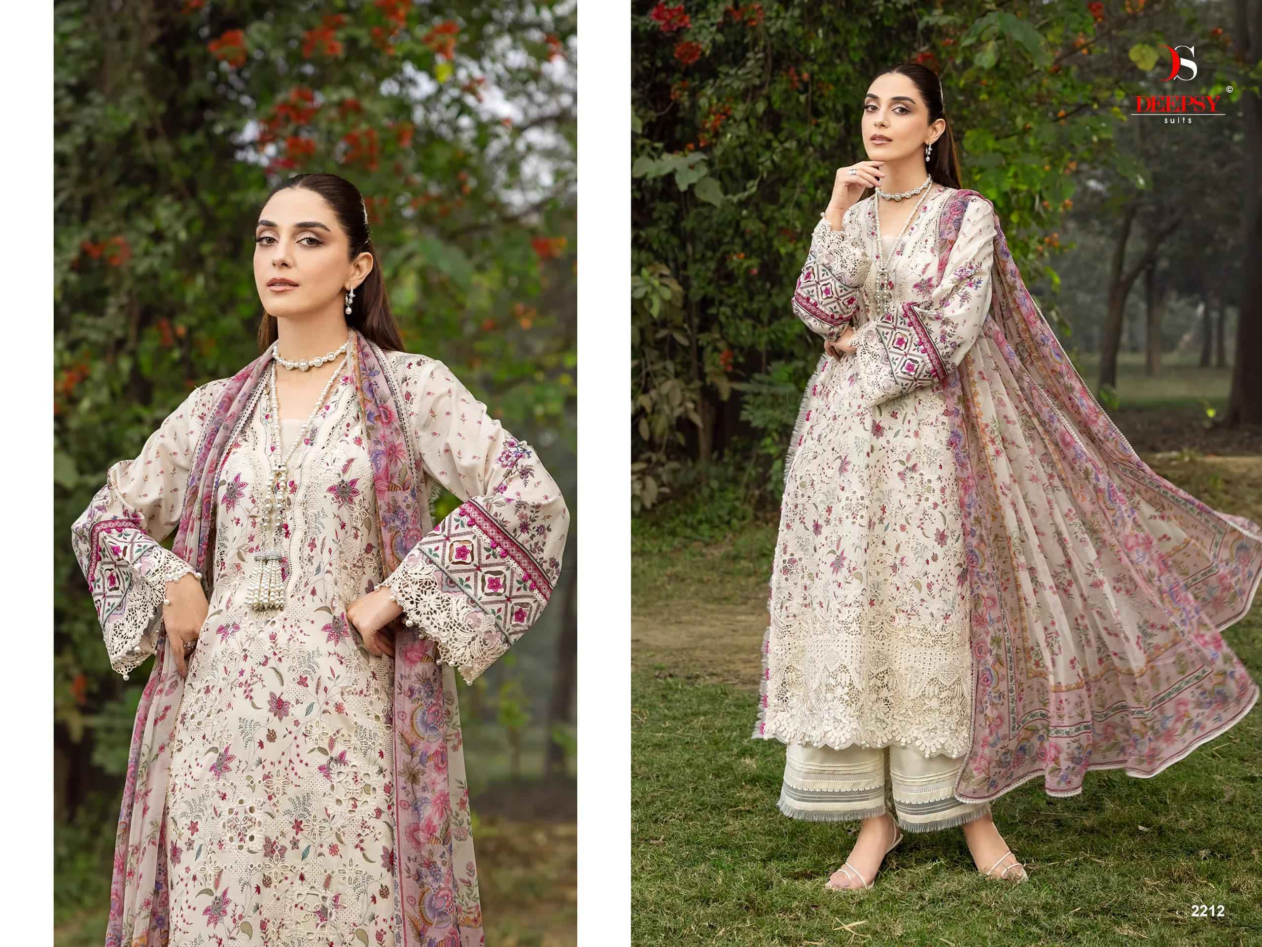 Deepsy Elaf Chikankari Vol 2 Cotton Dress Material _ Wholesale Factory Rate ( 8 Pcs Catalog )