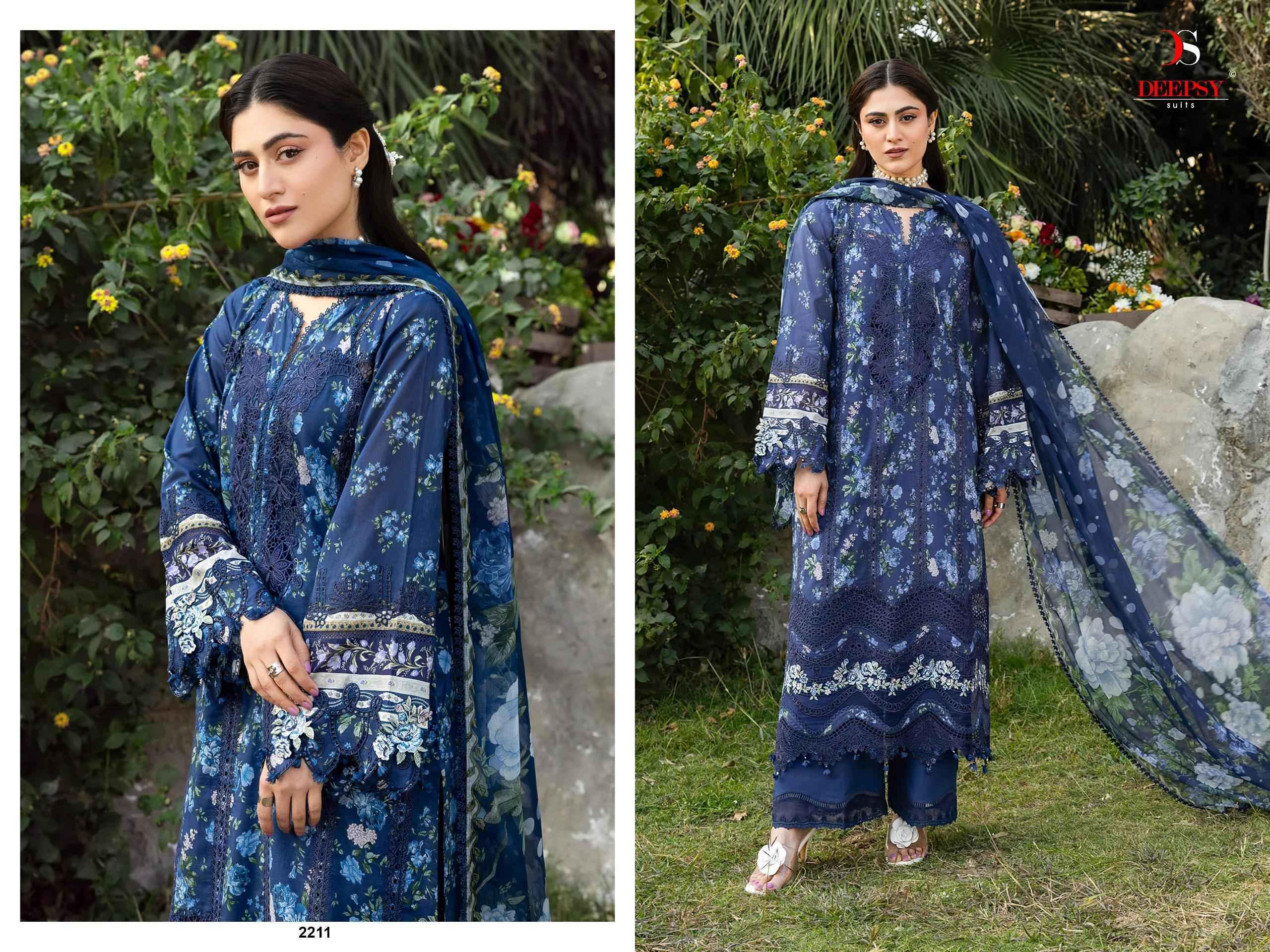 Deepsy Elaf Chikankari Vol 2 Cotton Dress Material _ Wholesale Factory Rate ( 8 Pcs Catalog )