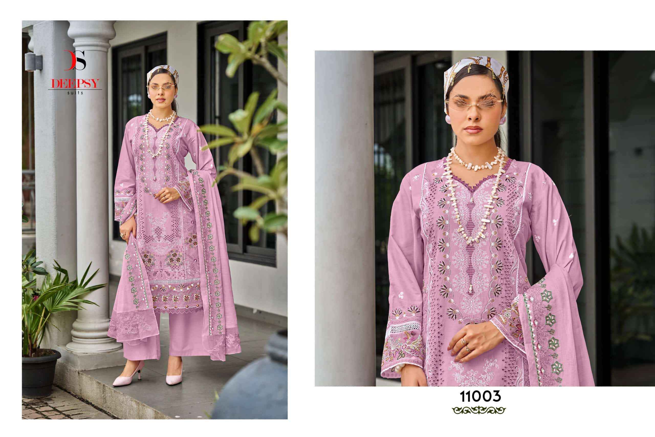 Deepsy Elaf Premium Vol 11 Cotton Pakistani Dress Material 6 Pcs Catalog