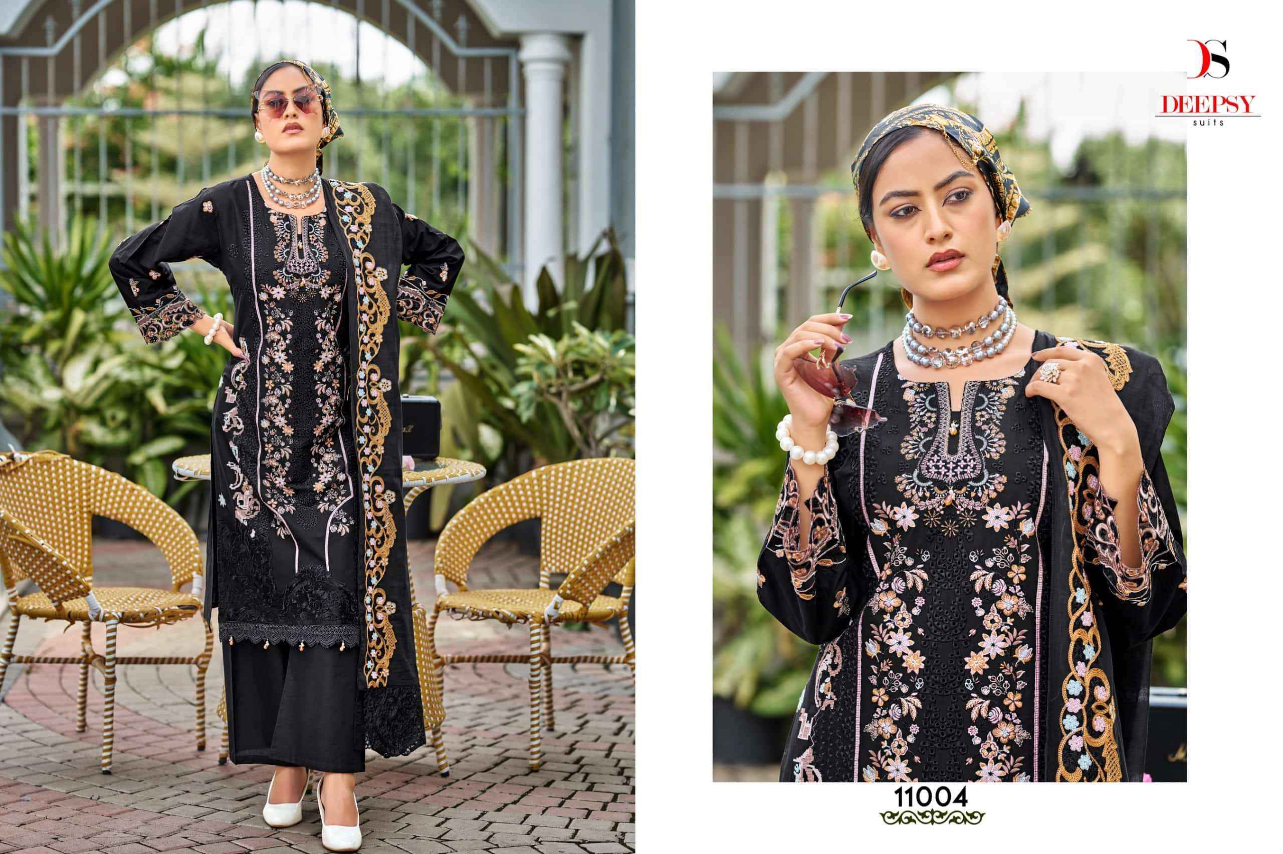 Deepsy Elaf Premium Vol 11 Cotton Pakistani Dress Material 6 Pcs Catalog