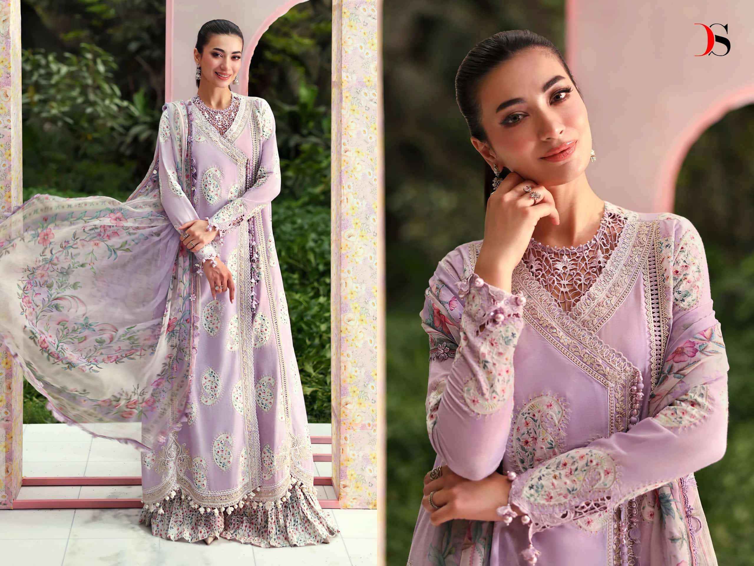 Deepsy Maria B Mprint Vol 9 Pure Lawn Pakistani Dress Material _ Wholesale Factory Rate ( 8 Pcs Catalog )
