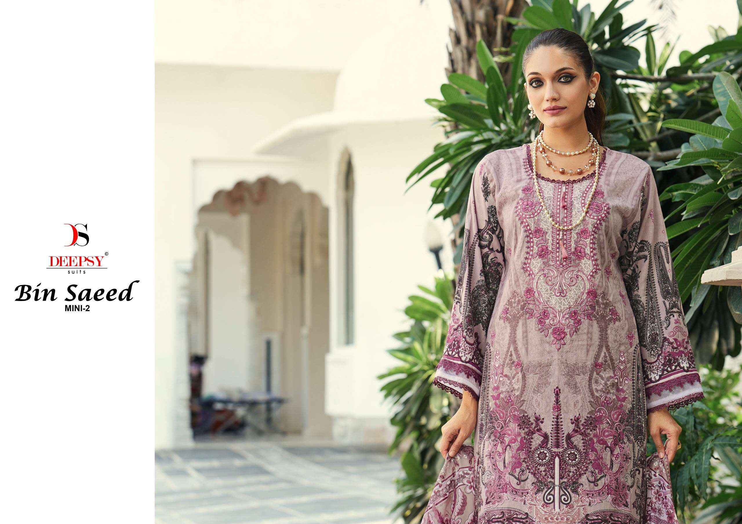 Deepsy Suits Bin Saeed Mini 2 Cotton Pakistani Dress Material 8 Pcs Catalog