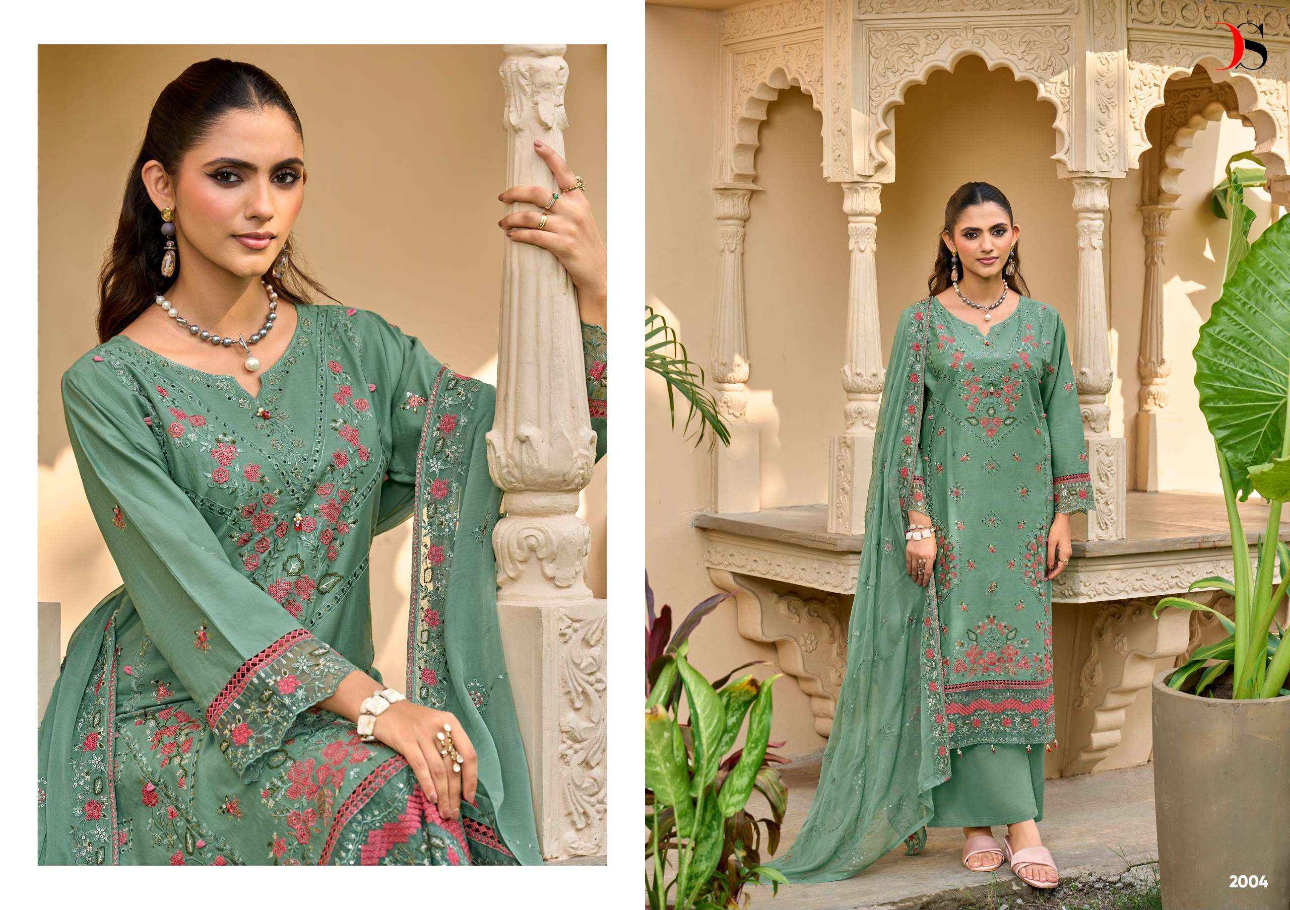 DEEPSY SUITS ELAF VOL 2 COTTON DRESS MATERIAL 6 PCS CATALOG