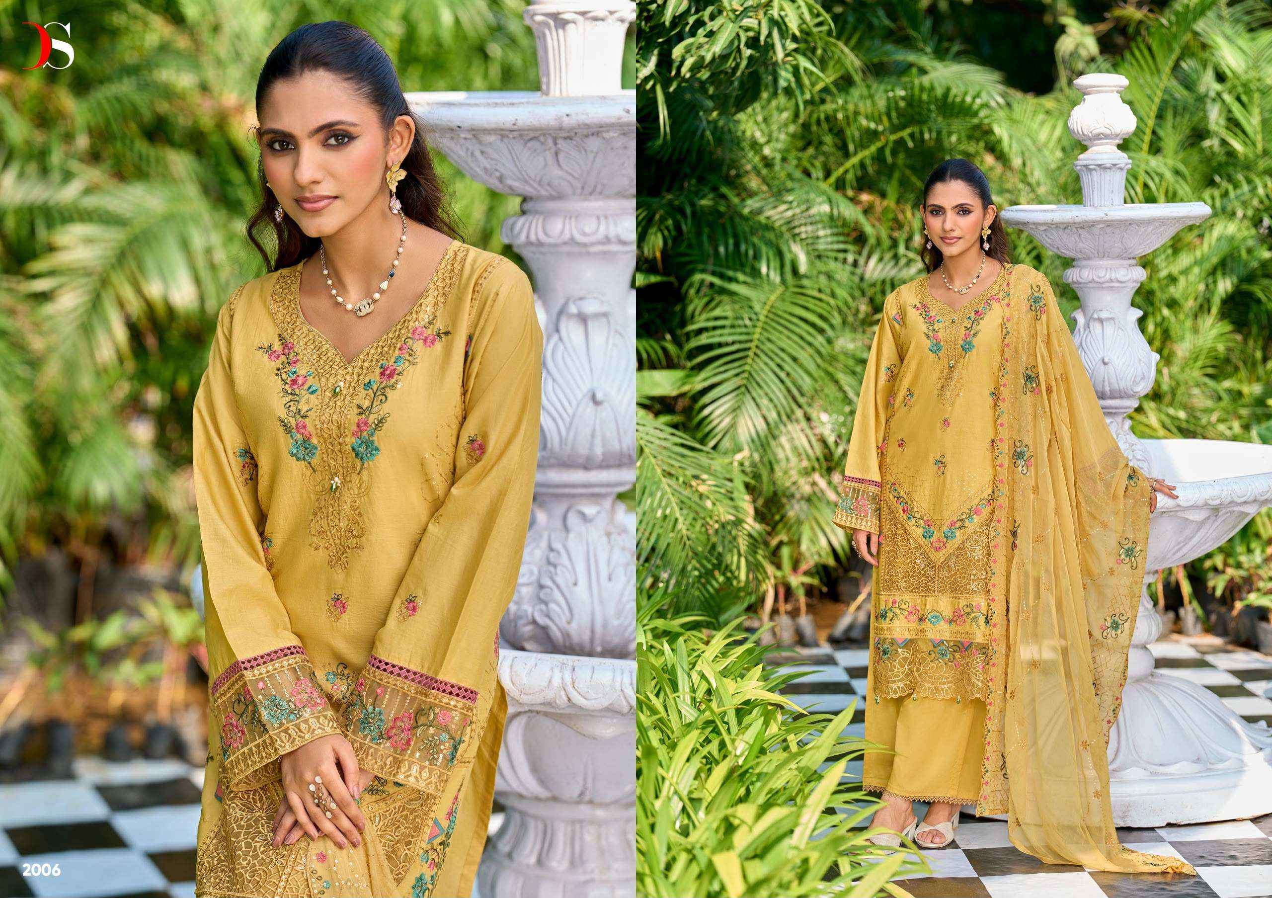 DEEPSY SUITS ELAF VOL 2 COTTON DRESS MATERIAL 6 PCS CATALOG