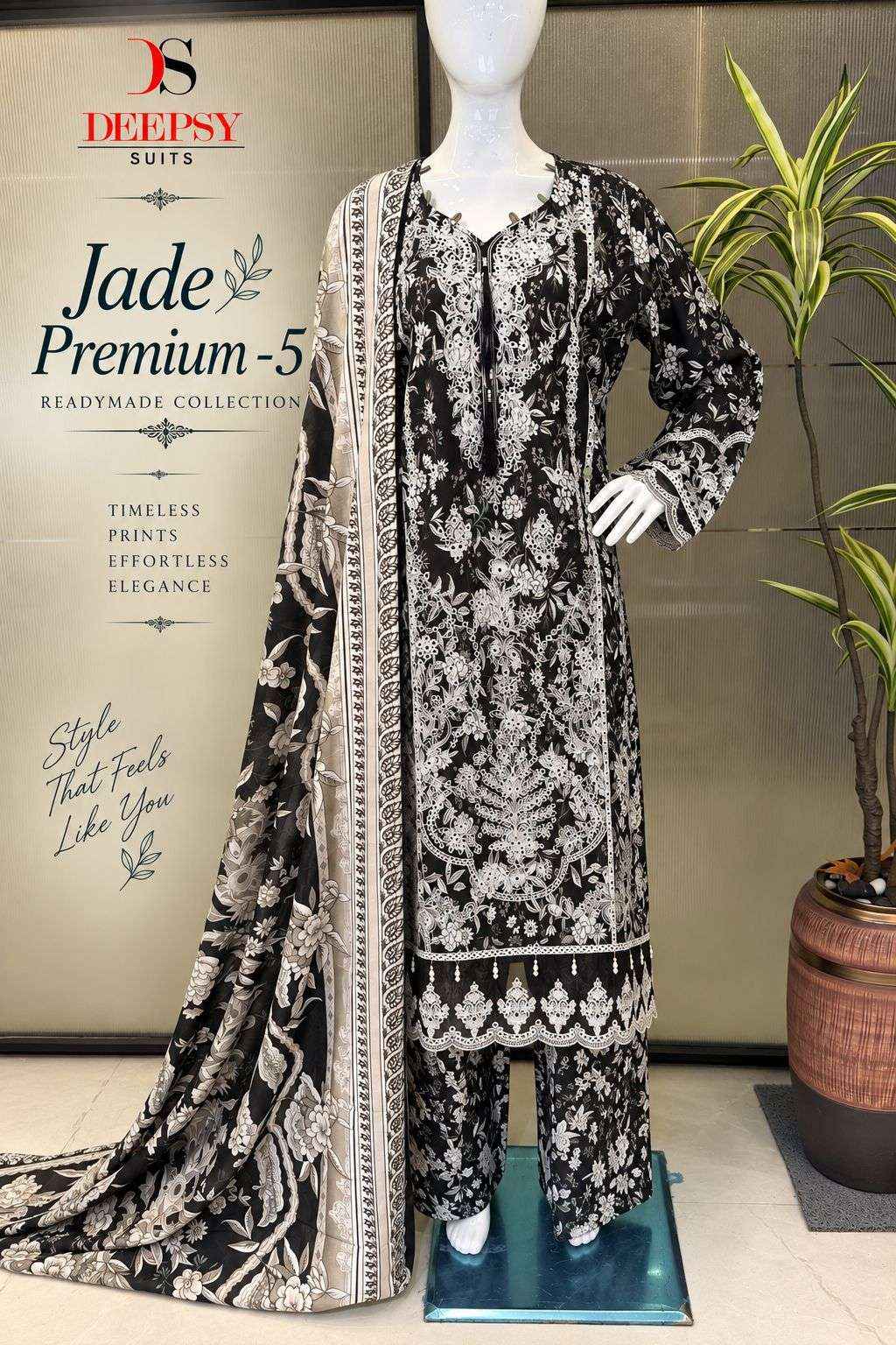 DEEPSY SUITS JADE PREMIUM VOL 5 STITCHED COLLECTION 8 PCS CATALOGUE