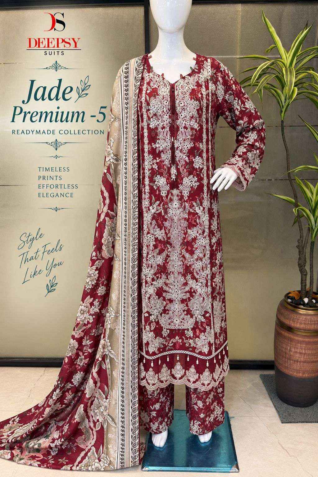 DEEPSY SUITS JADE PREMIUM VOL 5 STITCHED COLLECTION 8 PCS CATALOGUE