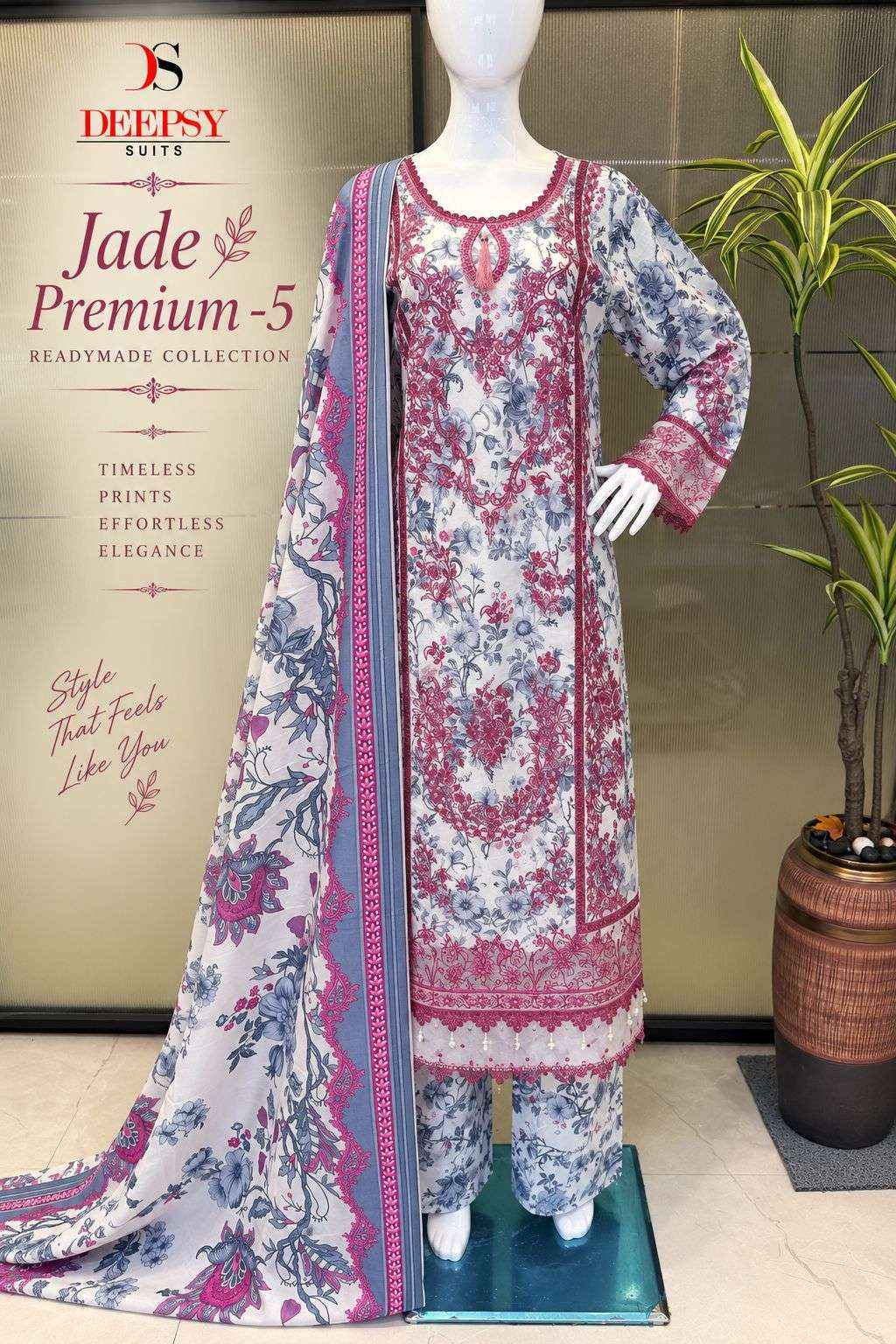 DEEPSY SUITS JADE PREMIUM VOL 5 STITCHED COLLECTION 8 PCS CATALOGUE
