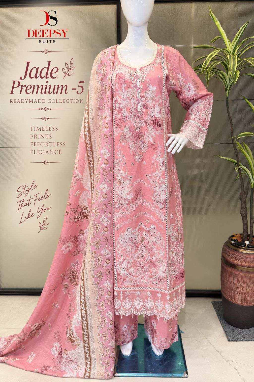 DEEPSY SUITS JADE PREMIUM VOL 5 STITCHED COLLECTION 8 PCS CATALOGUE