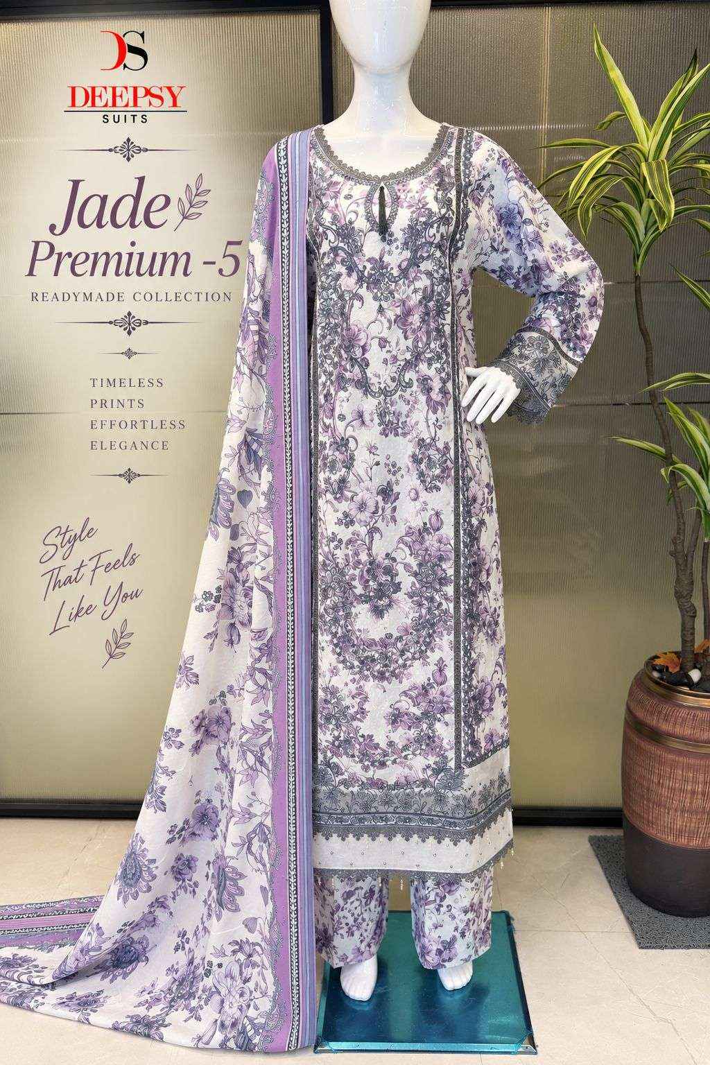 DEEPSY SUITS JADE PREMIUM VOL 5 STITCHED COLLECTION 8 PCS CATALOGUE
