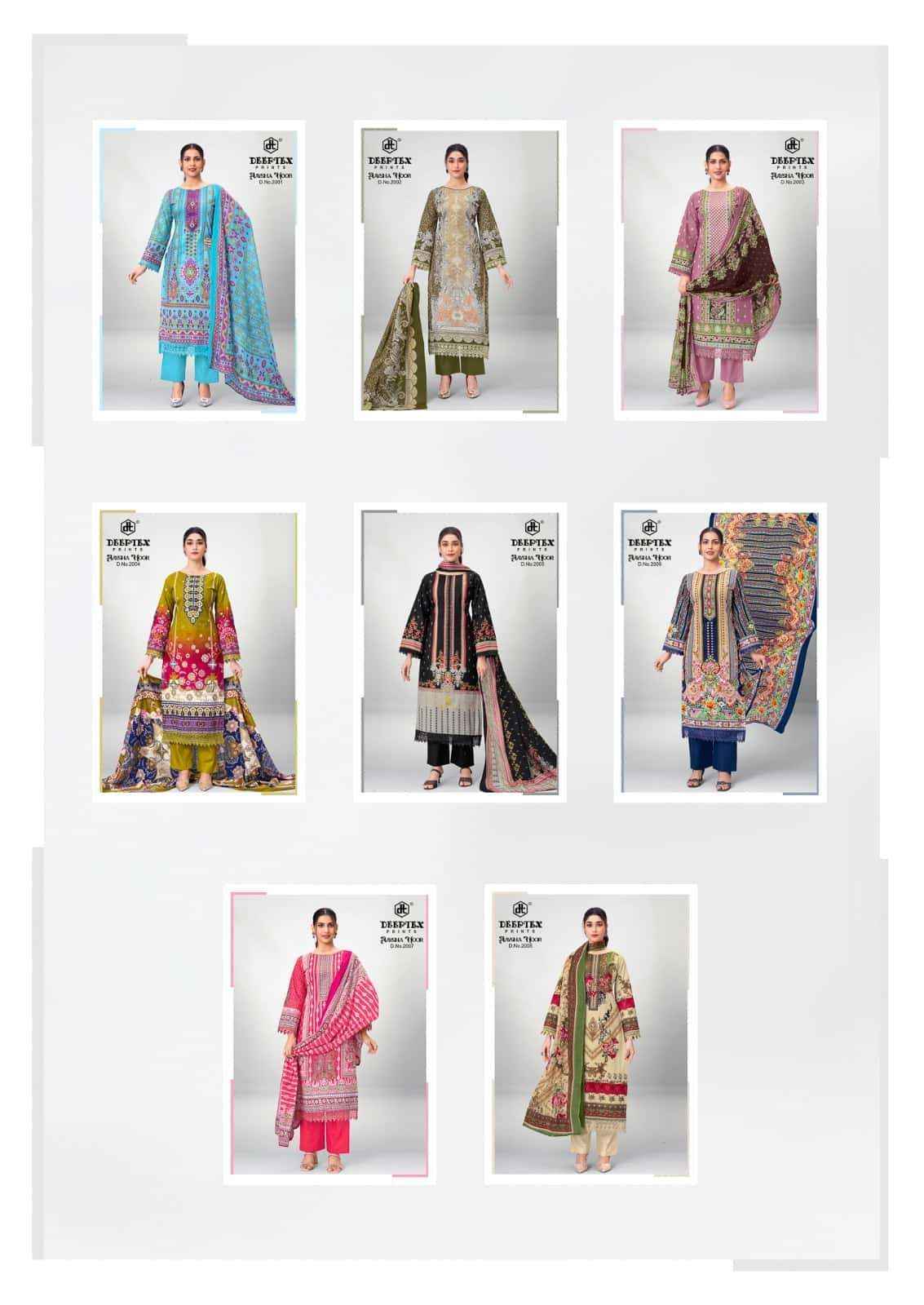Deeptex Aaysha Noor Vol 2 Pakistani Print Kurti Pant Dupatta Set Suppliers