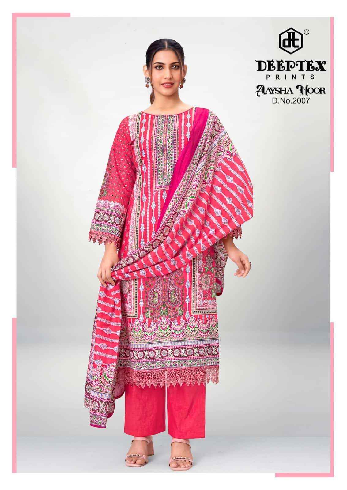 Deeptex Aaysha Noor Vol 2 Pakistani Print Kurti Pant Dupatta Set Suppliers
