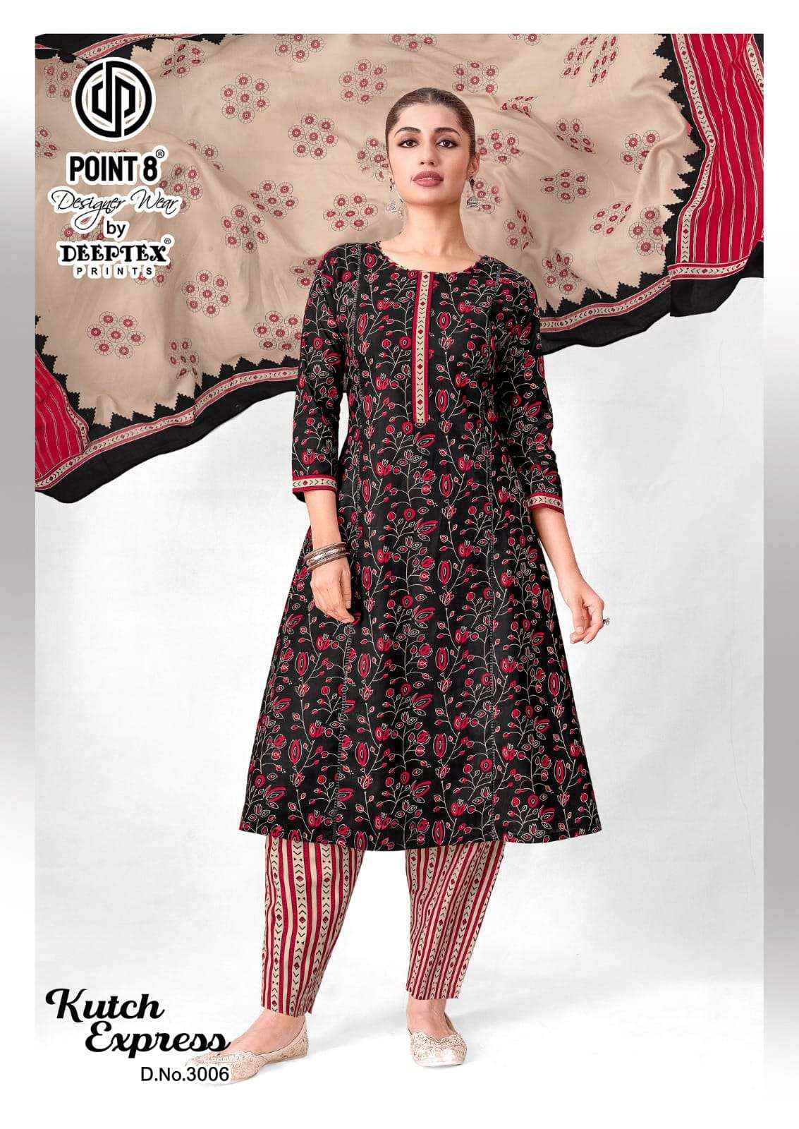 Deeptex Kutch Express Vol 3 Pure Cotton Redaymade Suits 8 Pcs