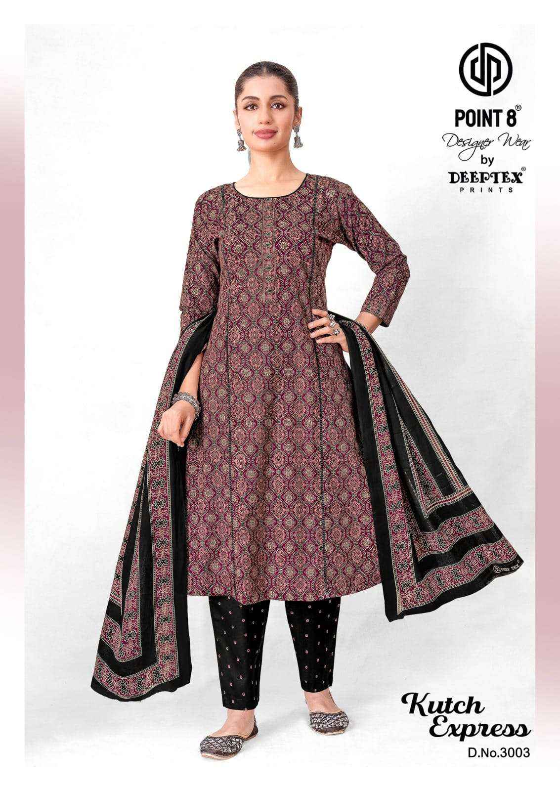 Deeptex Kutch Express Vol 3 Pure Cotton Redaymade Suits 8 Pcs