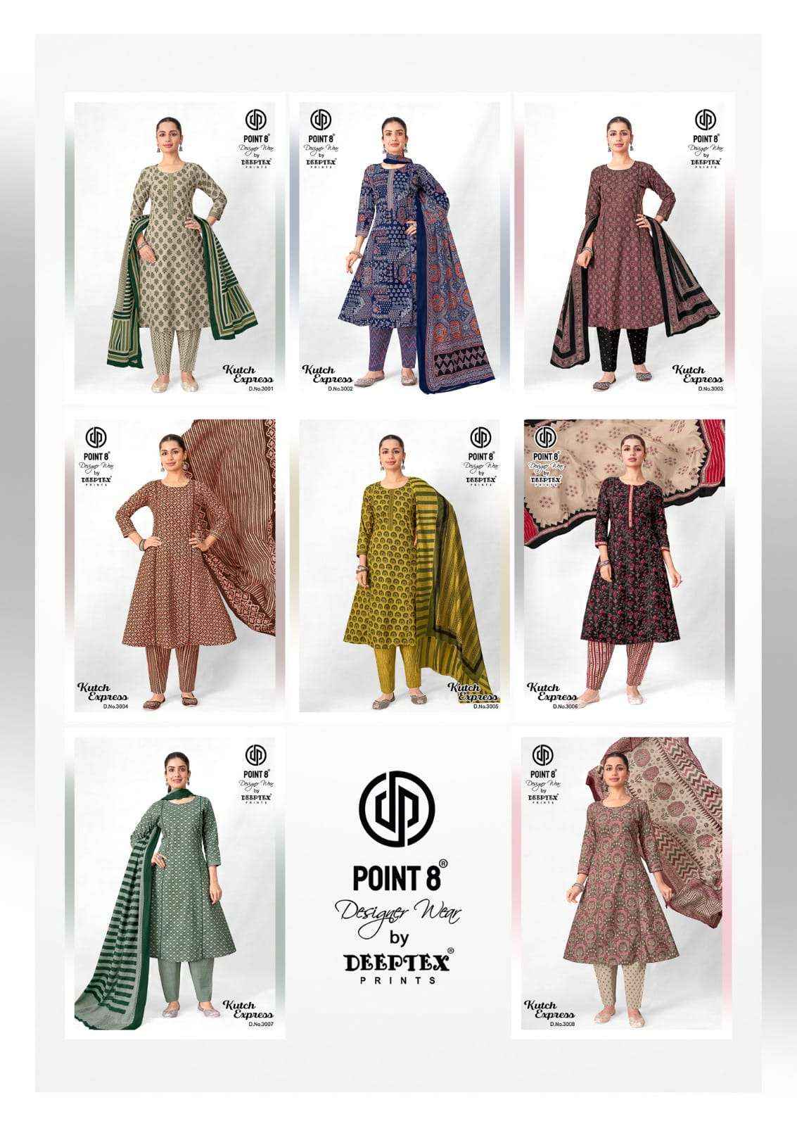 Deeptex Kutch Express Vol 3 Pure Cotton Redaymade Suits 8 Pcs