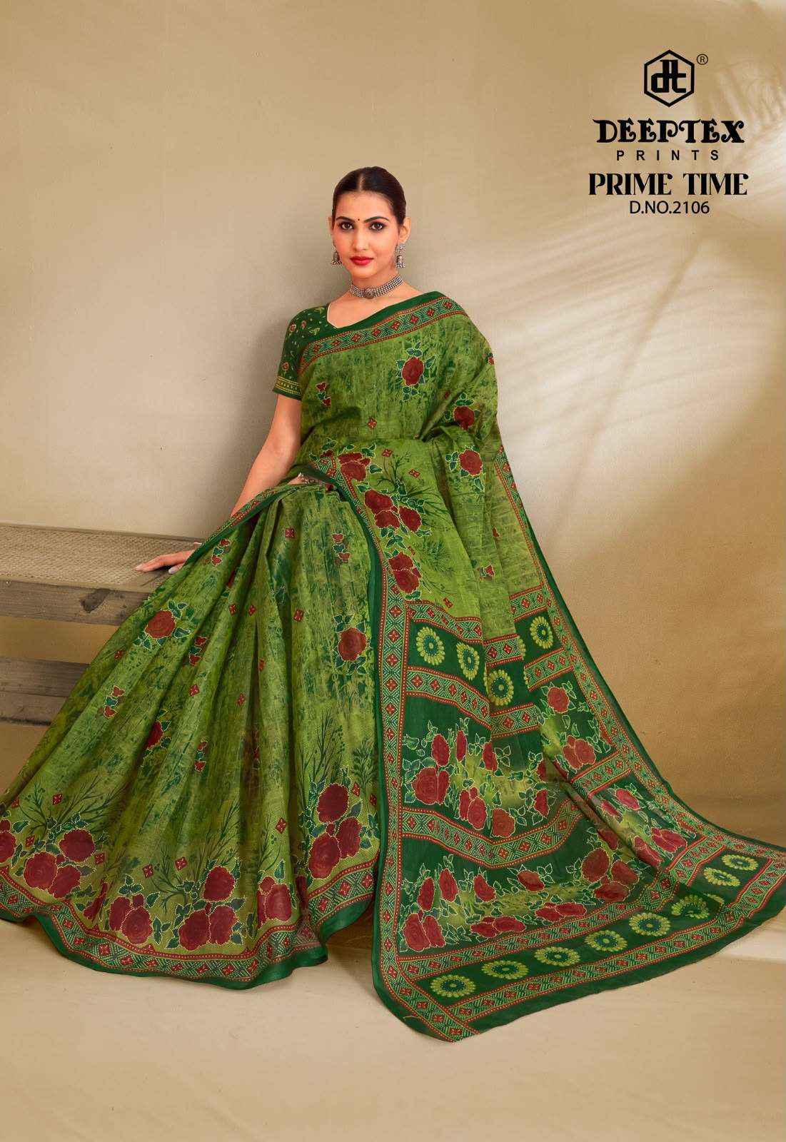 Deeptex Prime Time Vol 21 Daily Wear Heavy Cotton Saree Collection 10 Pcs Catalog 