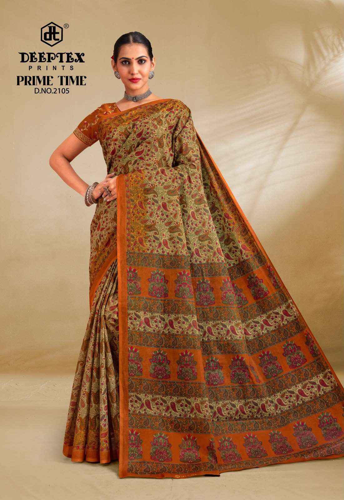 Deeptex Prime Time Vol 21 Daily Wear Heavy Cotton Saree Collection 10 Pcs Catalog 