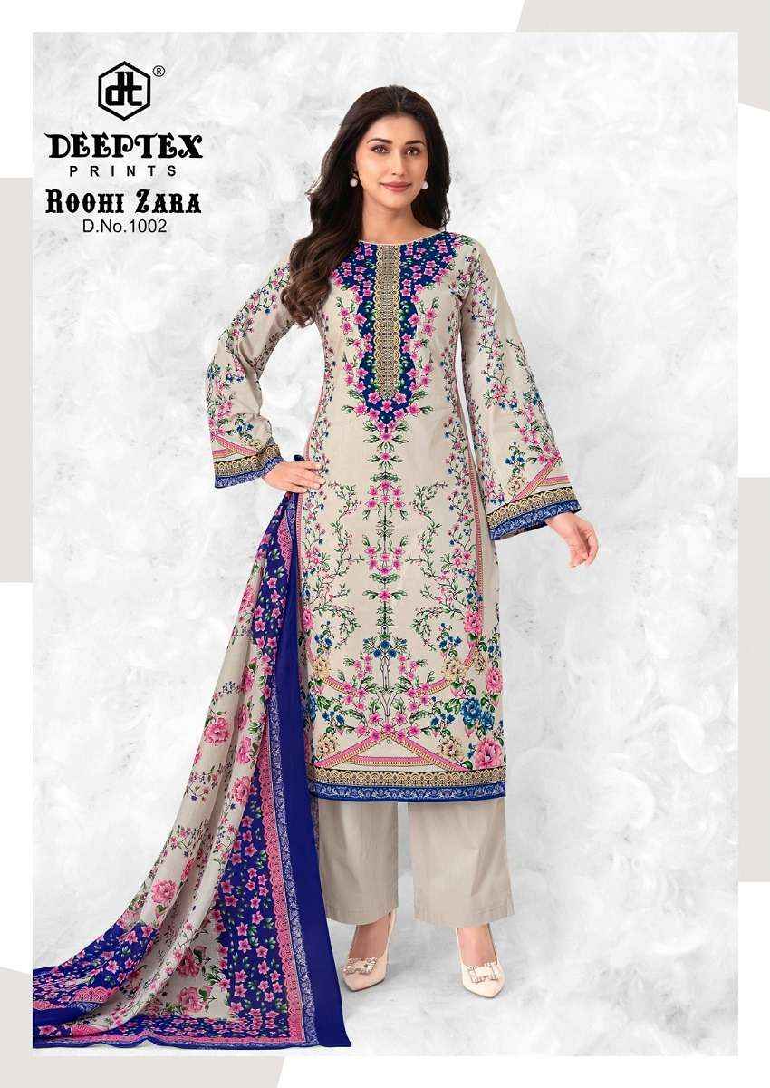 Deeptex Roohi Zara Vol 10 Pure Cotton Salwar Suits 8 Pcs Catalog With Price