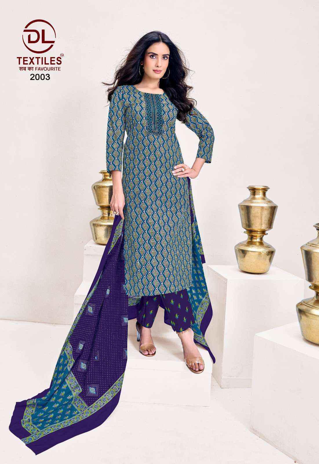 DL TEXTILES KUTCHHI AJRAKH VOL 2 COTTON READYMADE DRESS  8 PCS SET
