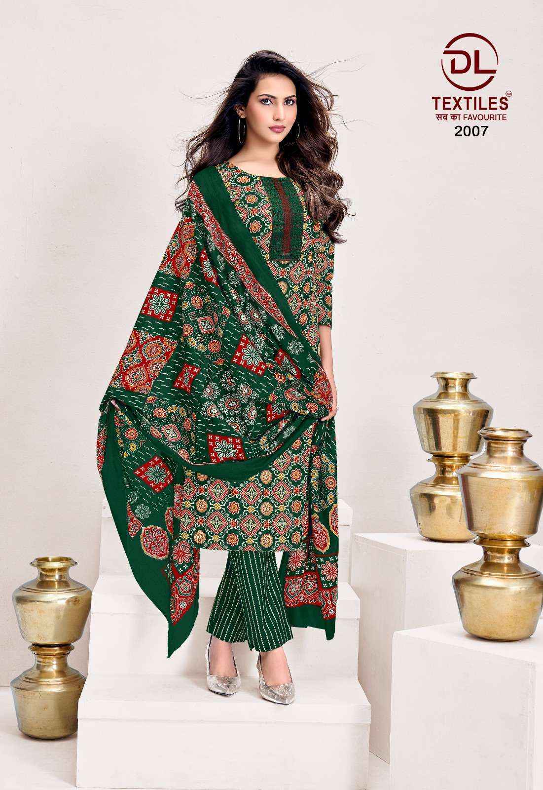 DL TEXTILES KUTCHHI AJRAKH VOL 2 COTTON READYMADE DRESS  8 PCS SET