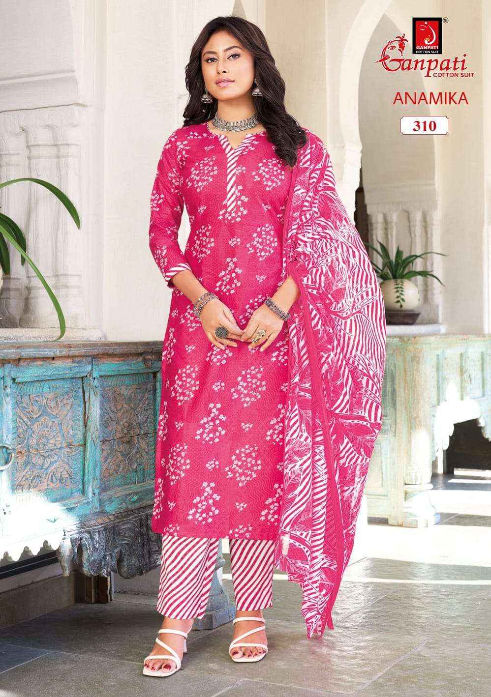 Ganpati Anamika Vol 3 Pure Cotton Kurti Pant Dupatta Set Collection 12 Pcs Catalog 
