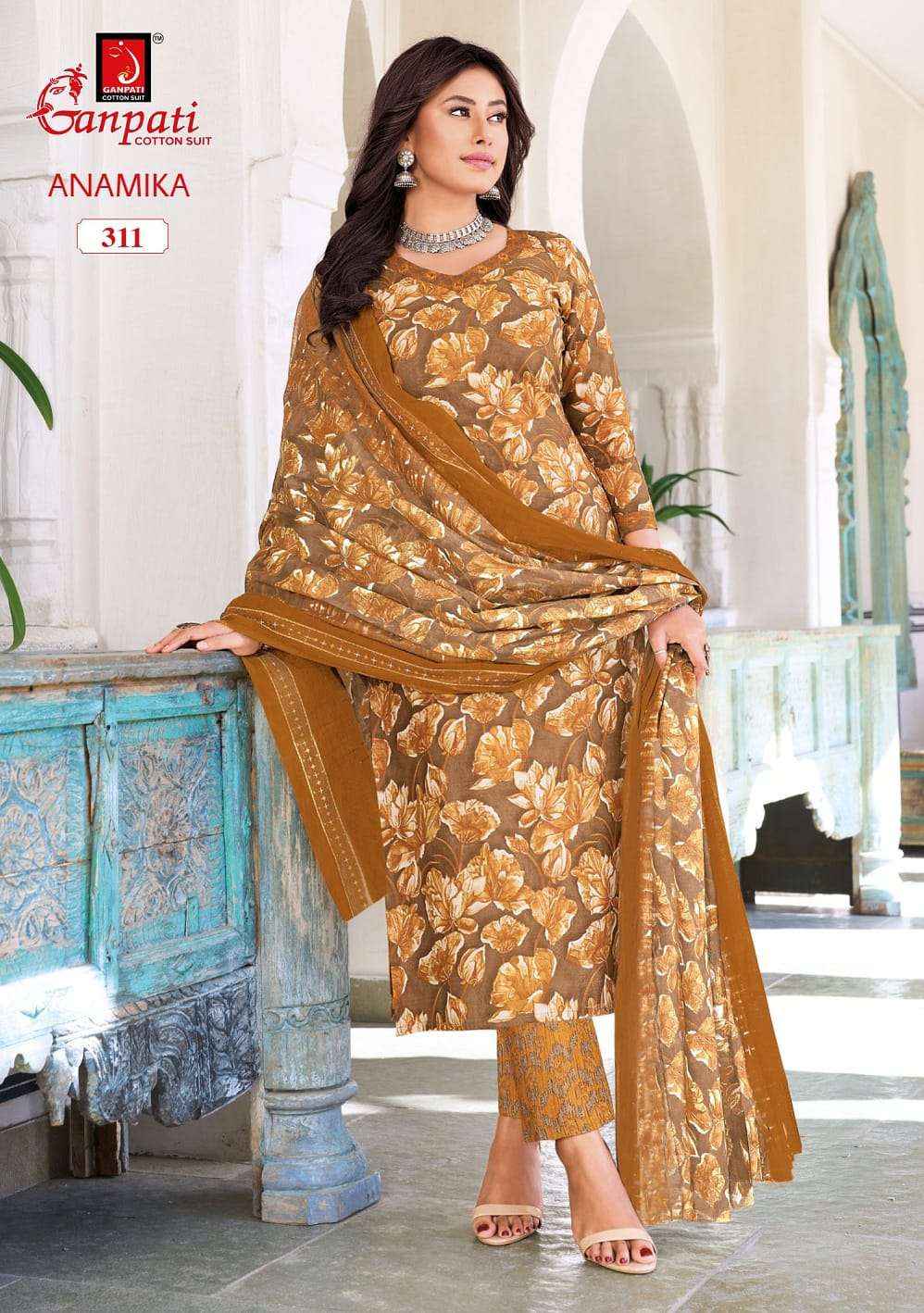 Ganpati Anamika Vol 3 Pure Cotton Kurti Pant Dupatta Set Collection 12 Pcs Catalog 
