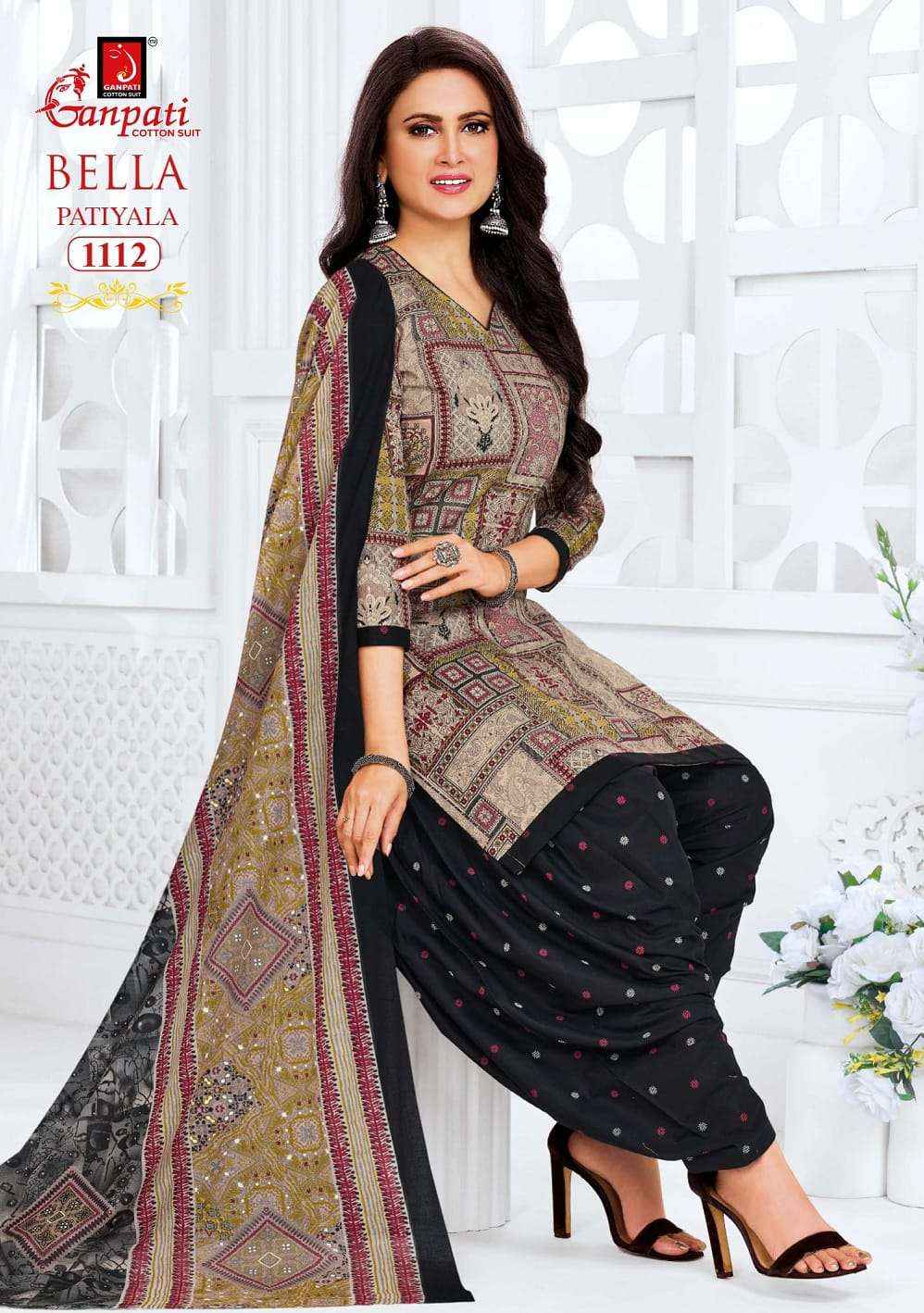 Ganpati Bella Patiyala Vol 11 Pure Cotton Dress Material 12 Pcs Catalog