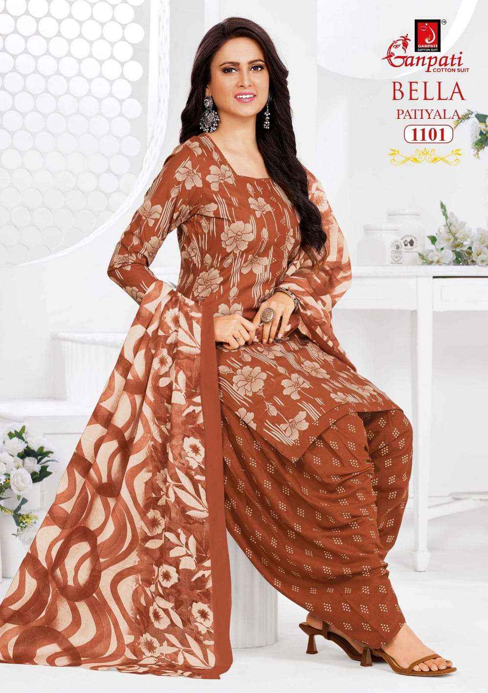 Ganpati Bella Patiyala Vol 11 Pure Cotton Readymade Suit 12 Pcs Catalog