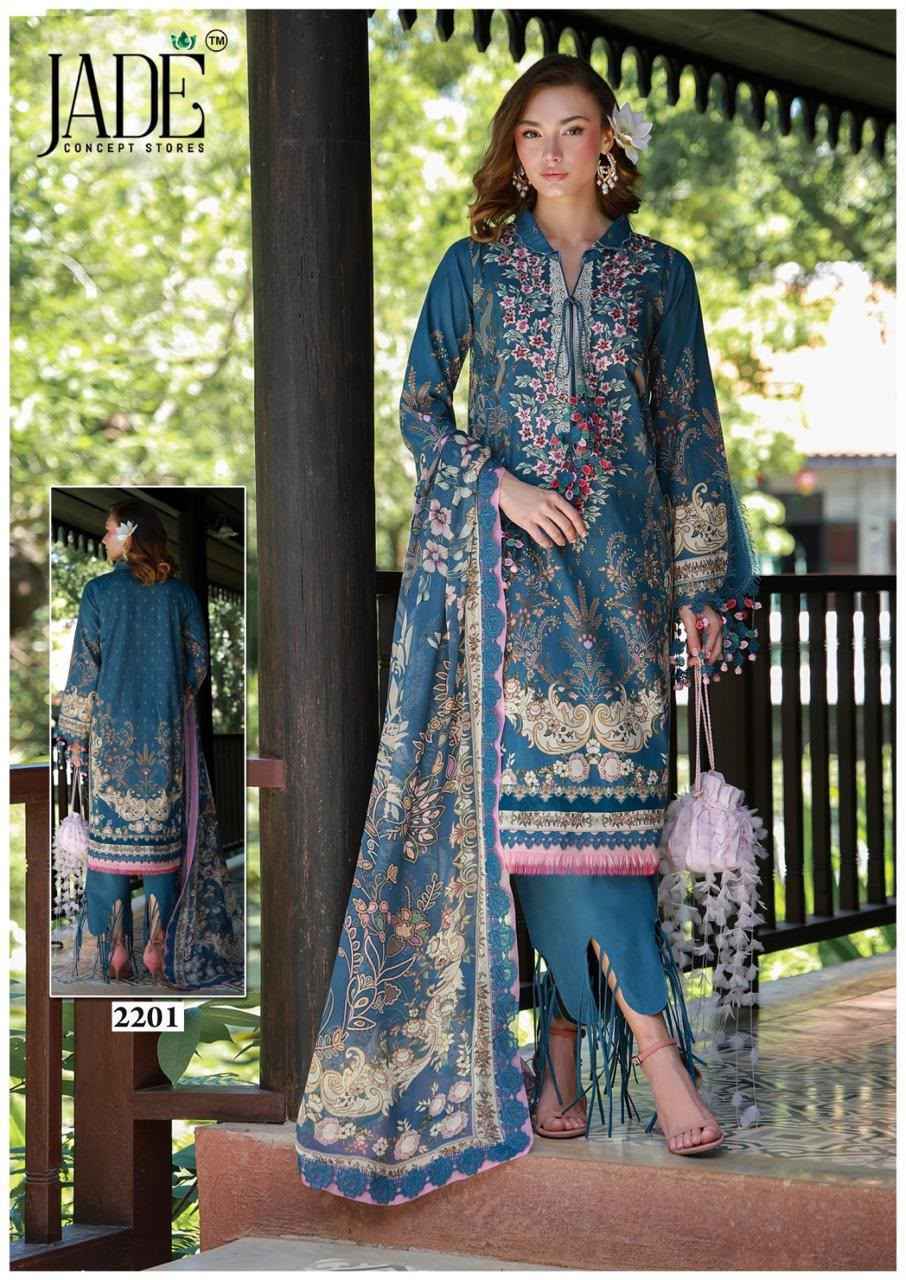 Jade Bin Saeed Heavy Luxury Vol 22 Cotton Dress Material 6 pcs Catalog 